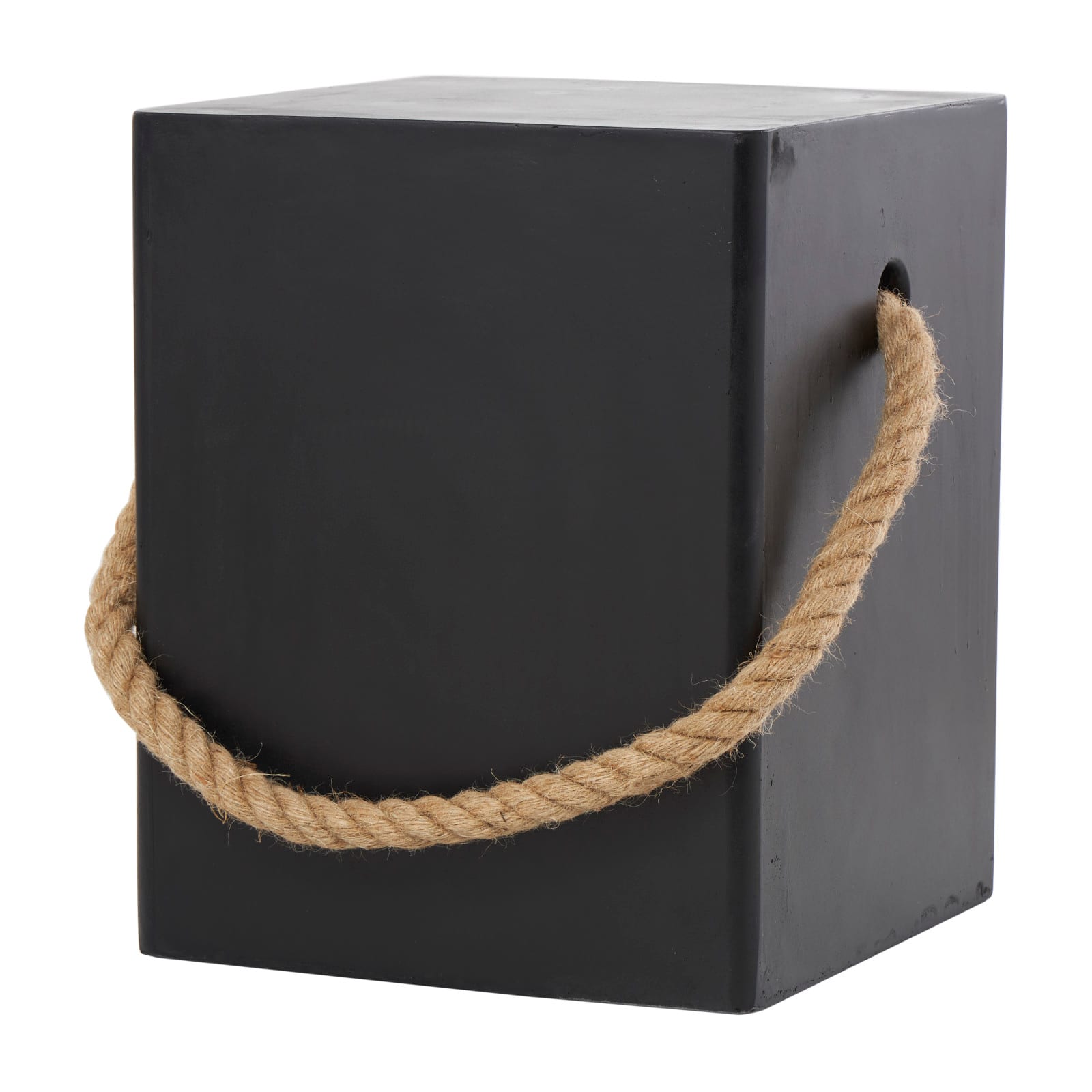 Grey Contemporary Outdoor Accent Table, 15" x 15" x 18"