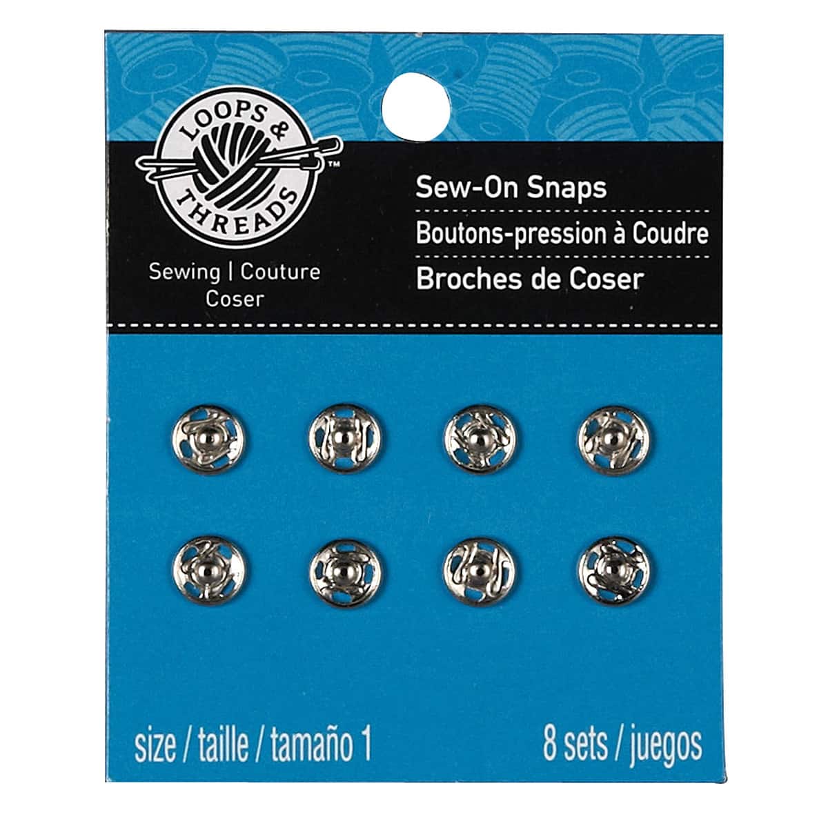 Boutons-pression à coudre Loops & Threads