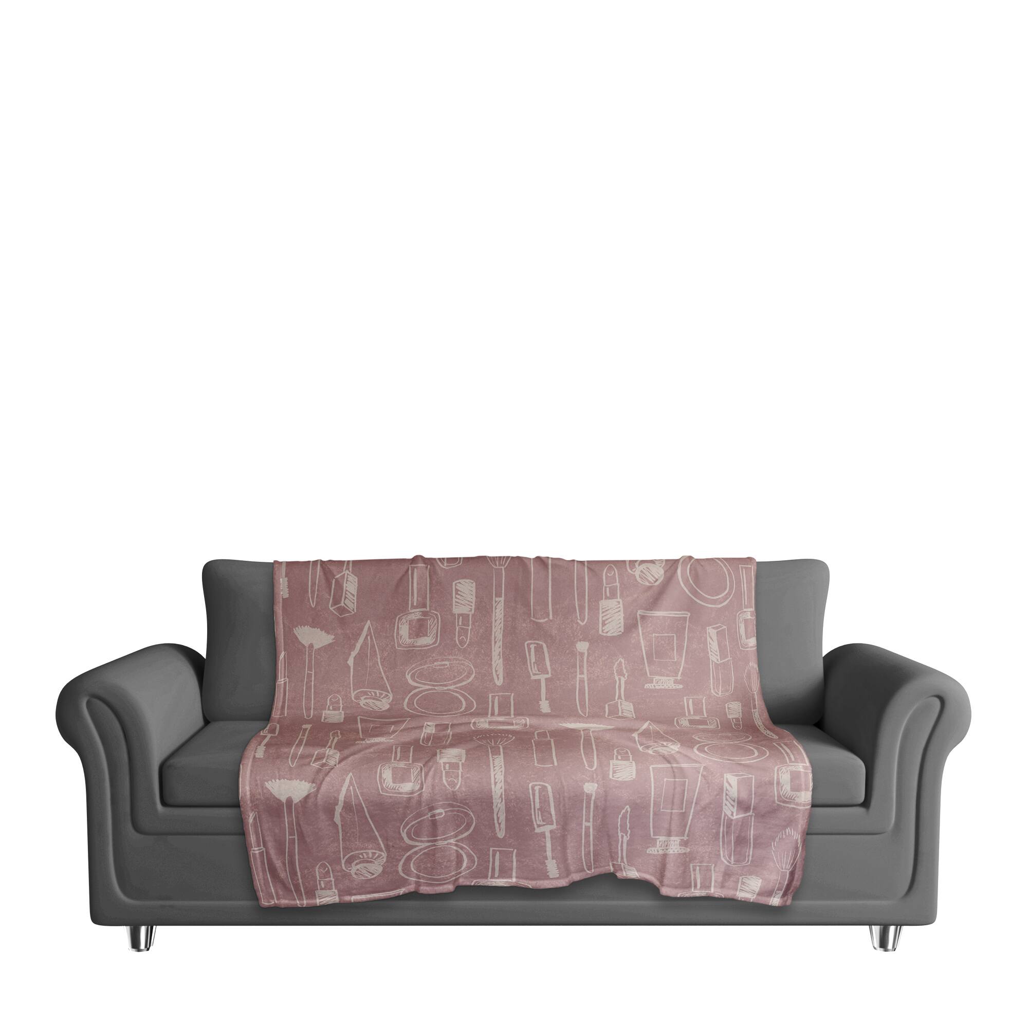 Makeup Icons Coral Fleece Blanket