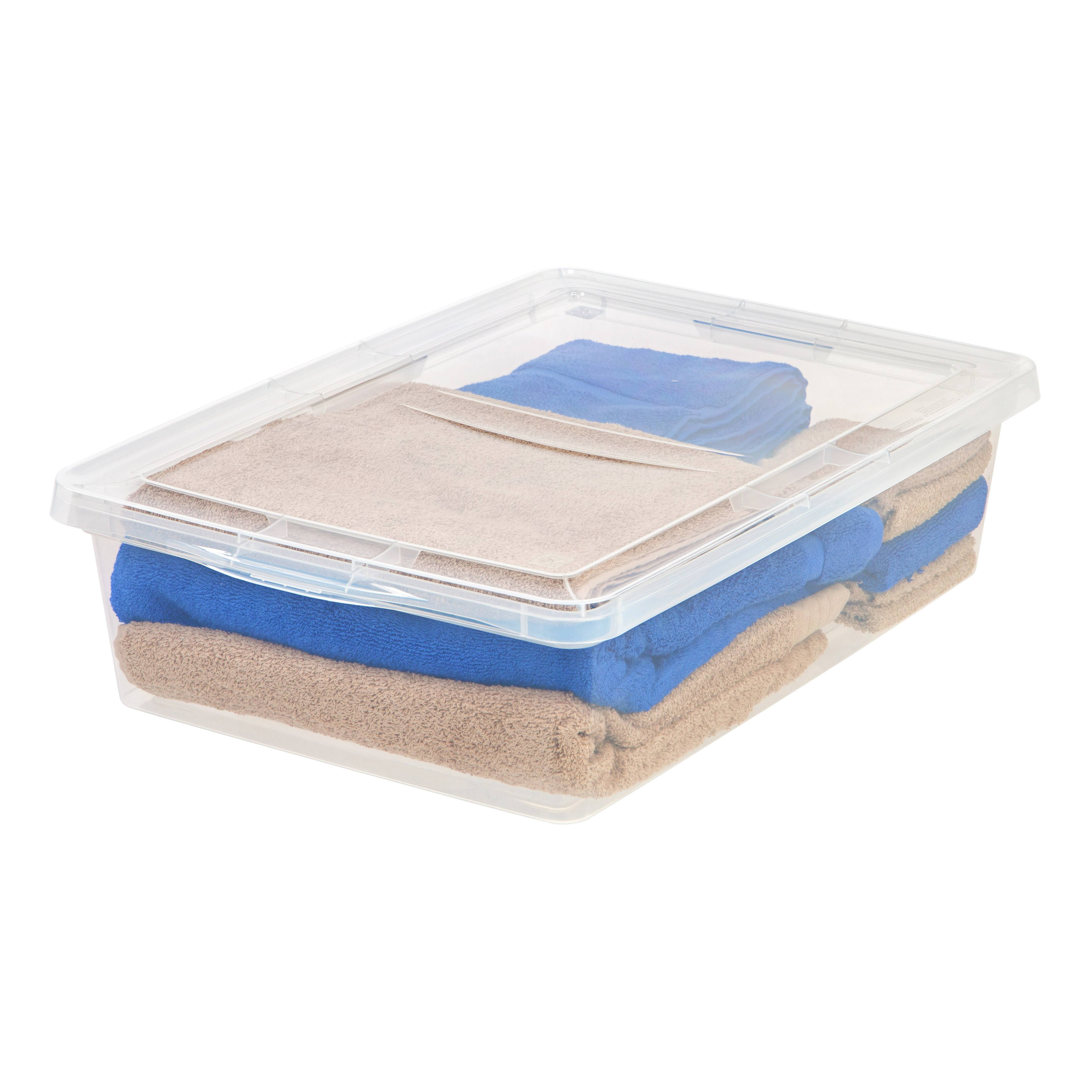 Iris® Clear 28 Qt Storage Box, 10 Pack