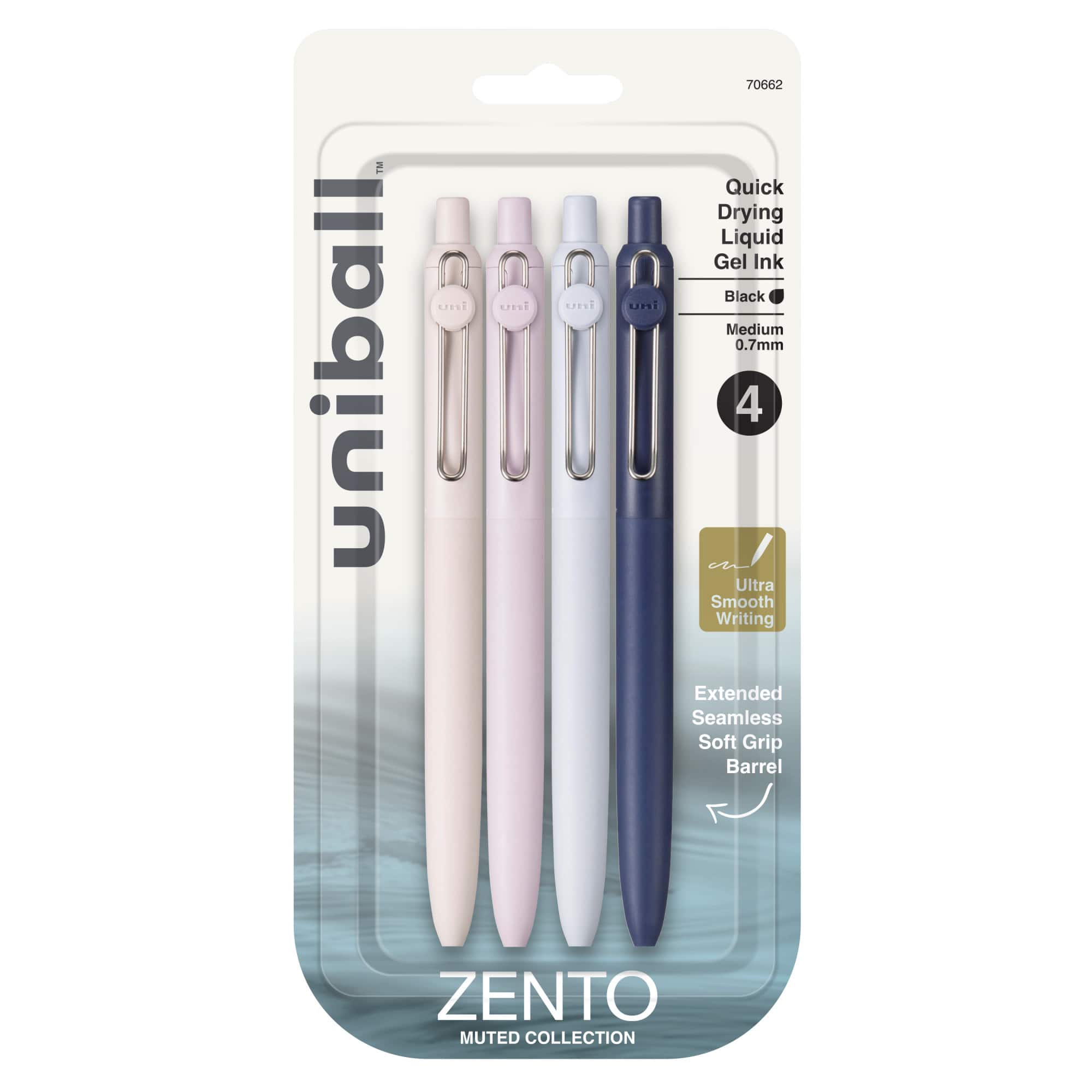 uniball™ Zento 0.7mm Liquid Gel Ink Muted Collection Retractable Pen Set