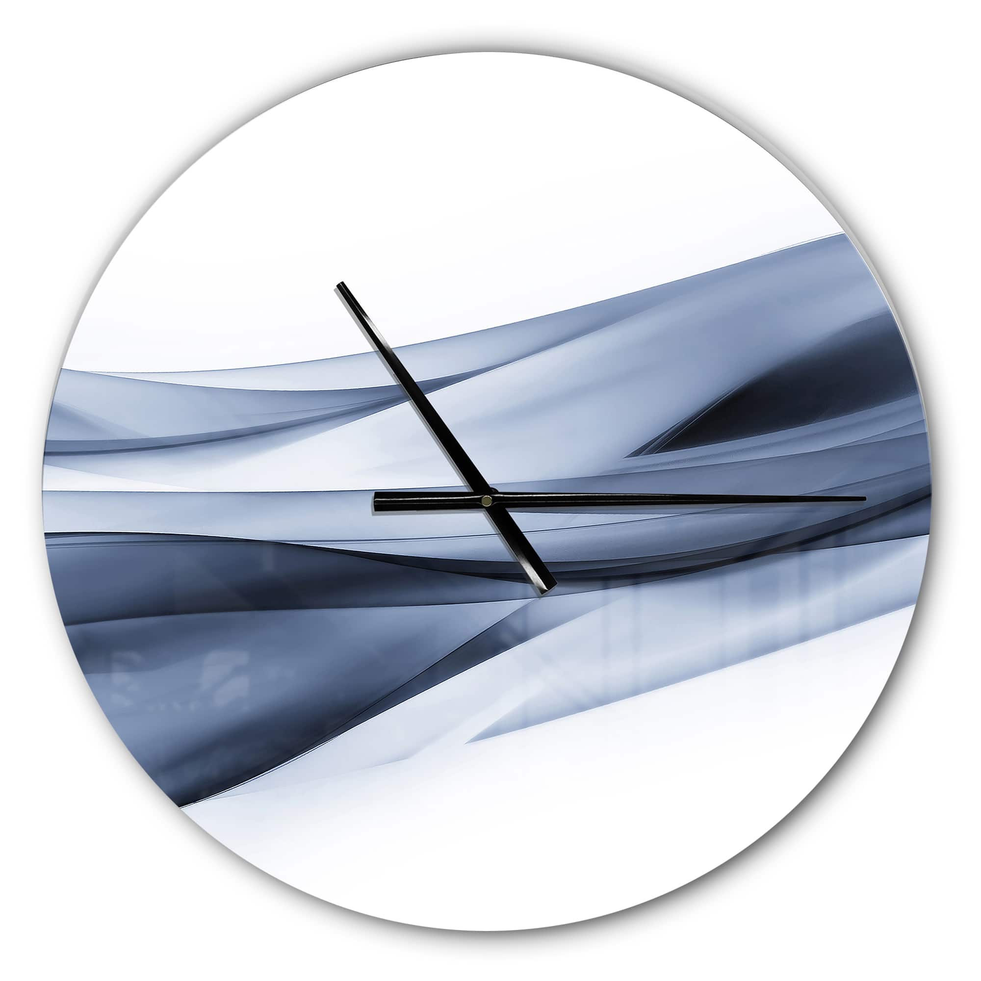 Designart Glittering Light Blue Pattern Modern Wall Clock