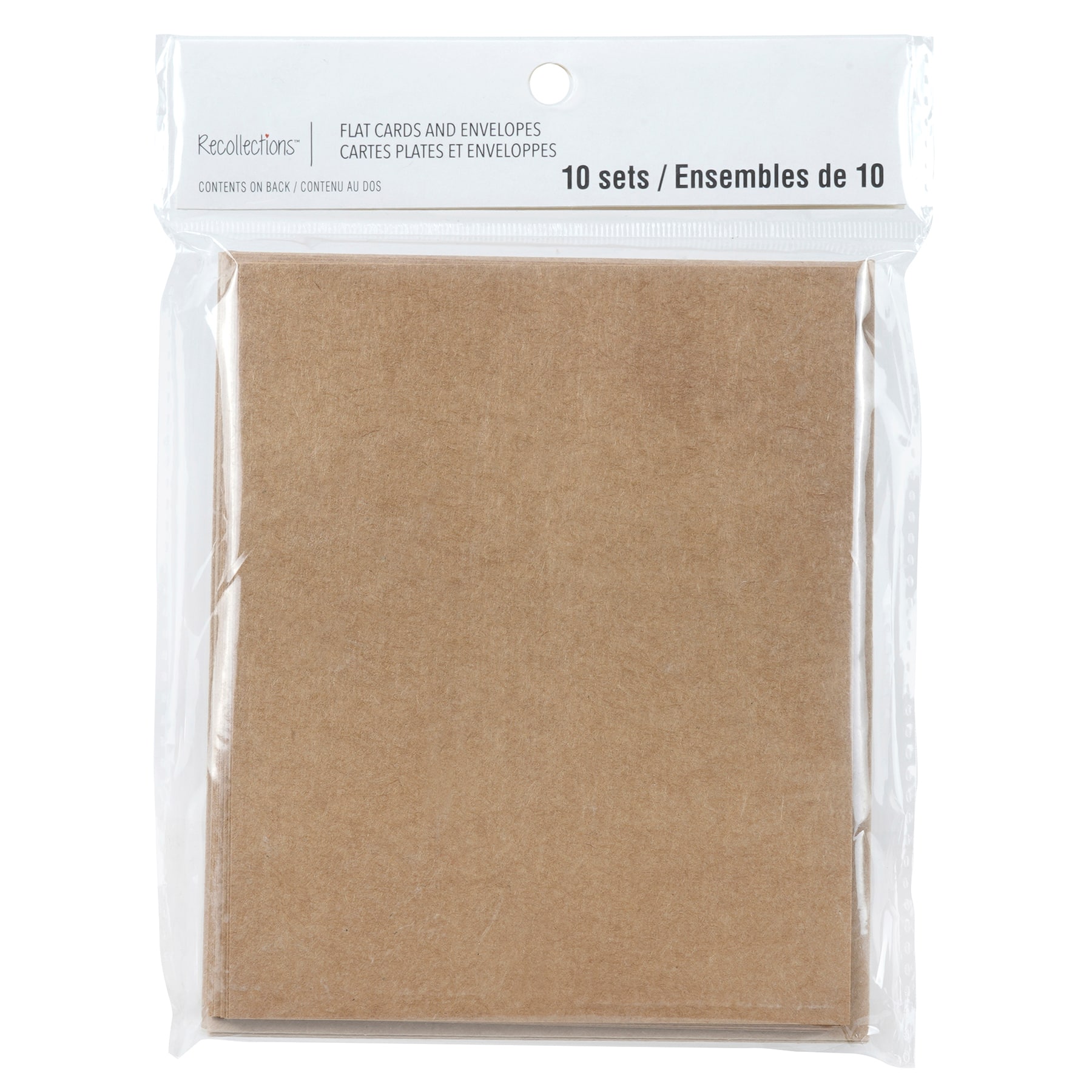 12 Packs: 10 ct. (120 total) 4.25" x 5.5" Kraft Flat Cards & Envelopes by Recollections™
