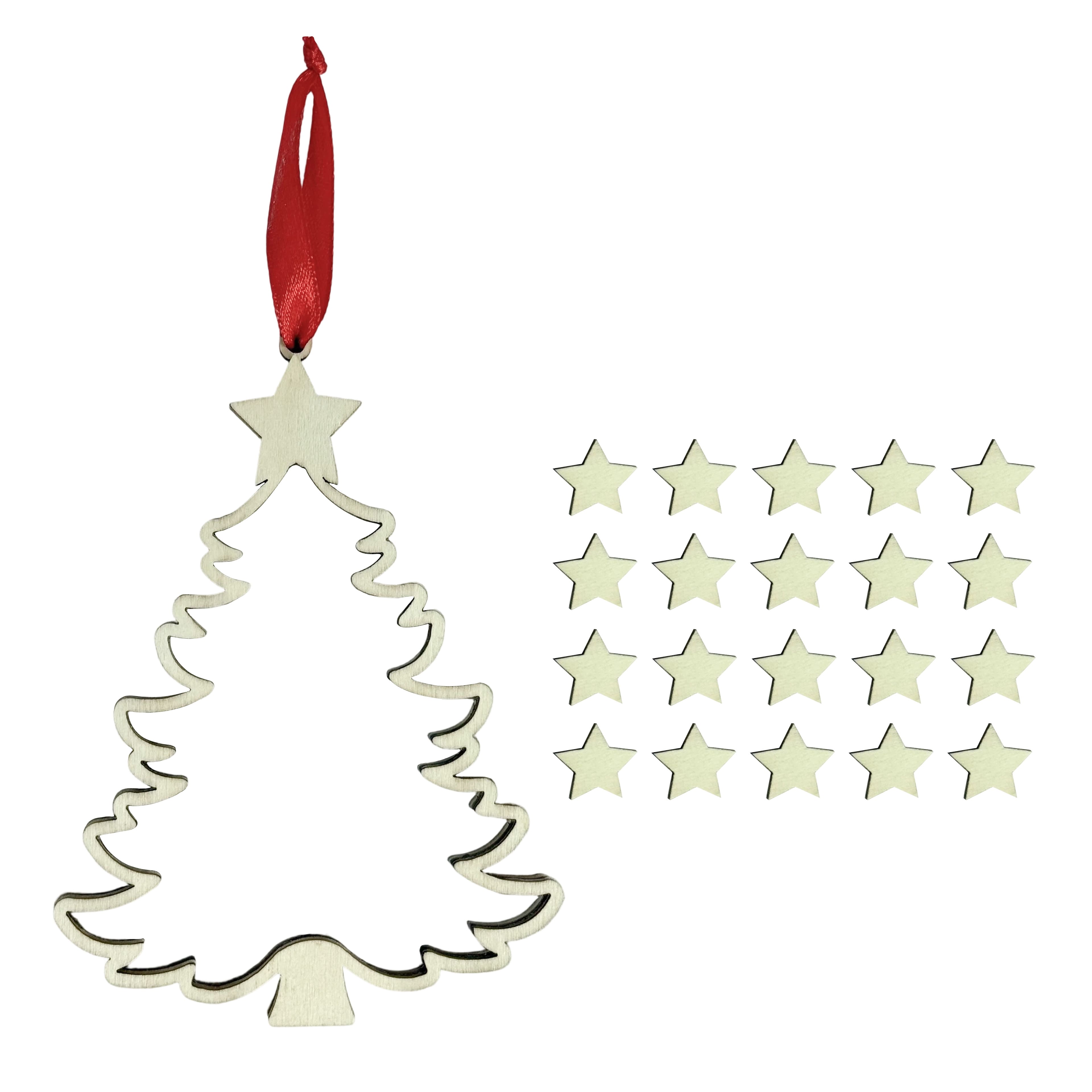 5.5" DIY Plywood Christmas Tree Shaker Ornament by Make Market®