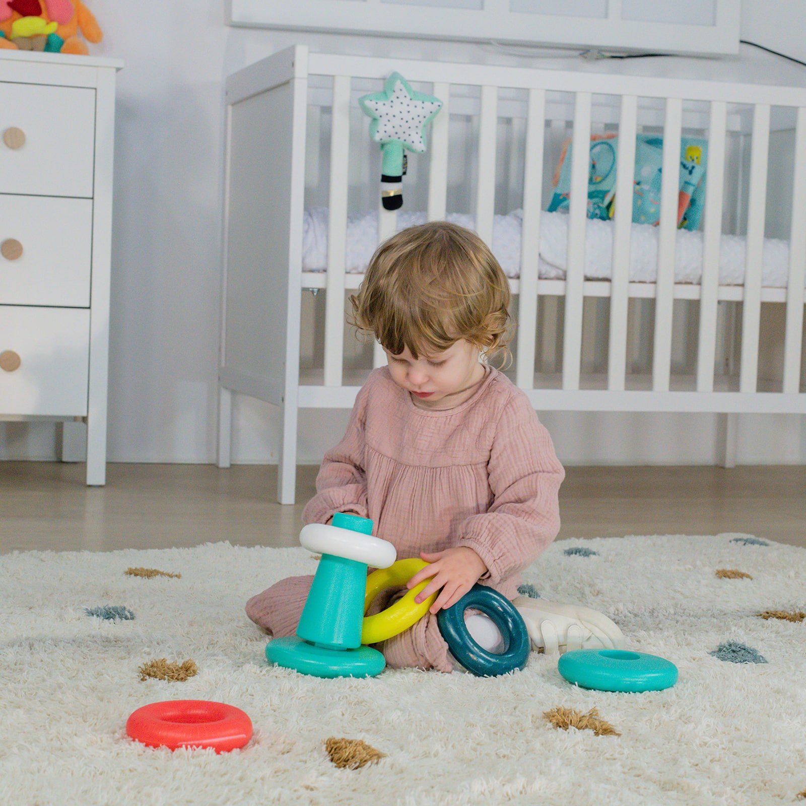Miniland Feel to Learn Stack & Roll Rings Toy
