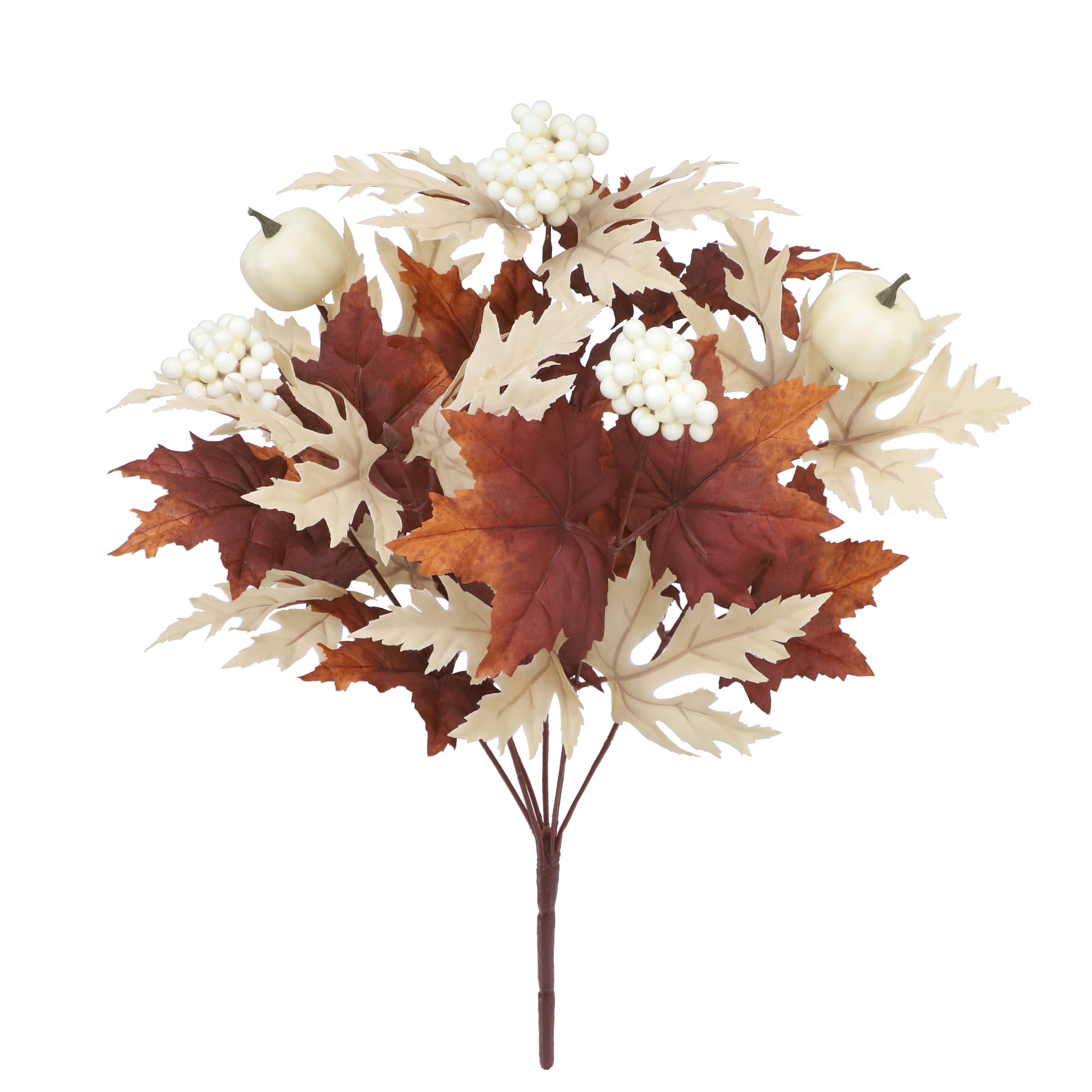 18.5" Maple Leaves & Pumpkin Mix Bush by Ashland®