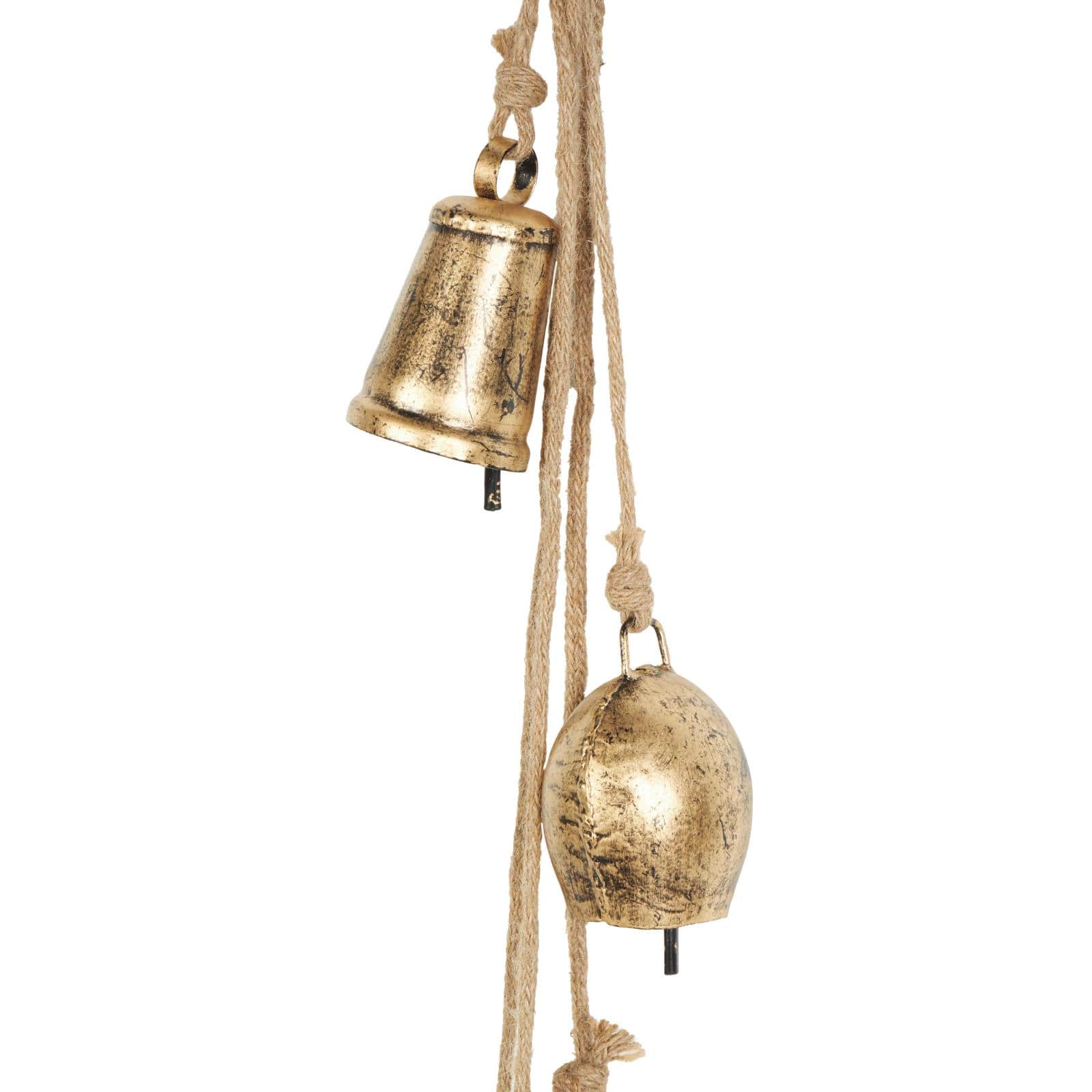 29" Gold Metal Cascading Cluster Decorative Cow Bells