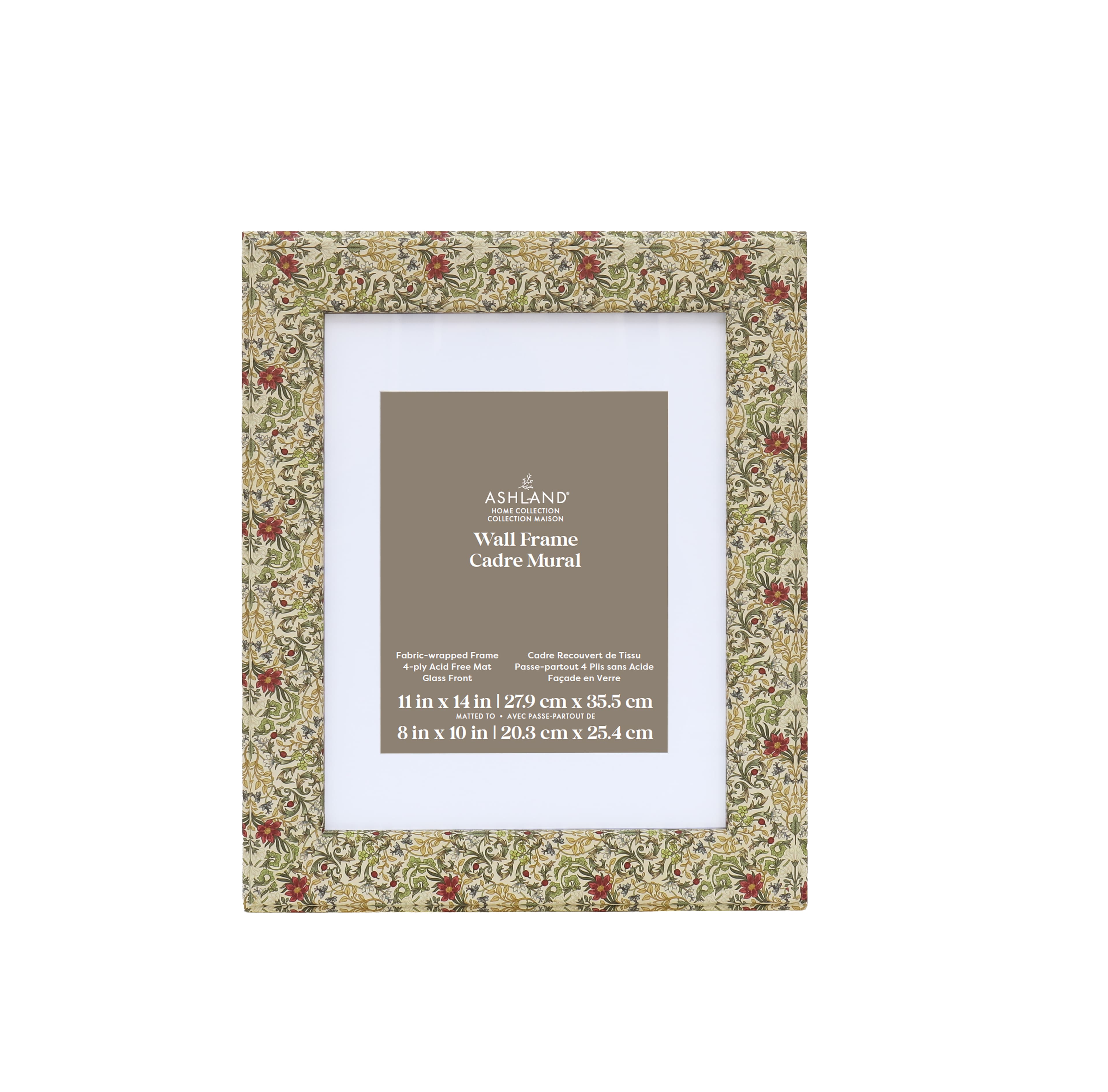 Home Floral Fabric-Wrapped Wall Frame with Mat by Ashland®