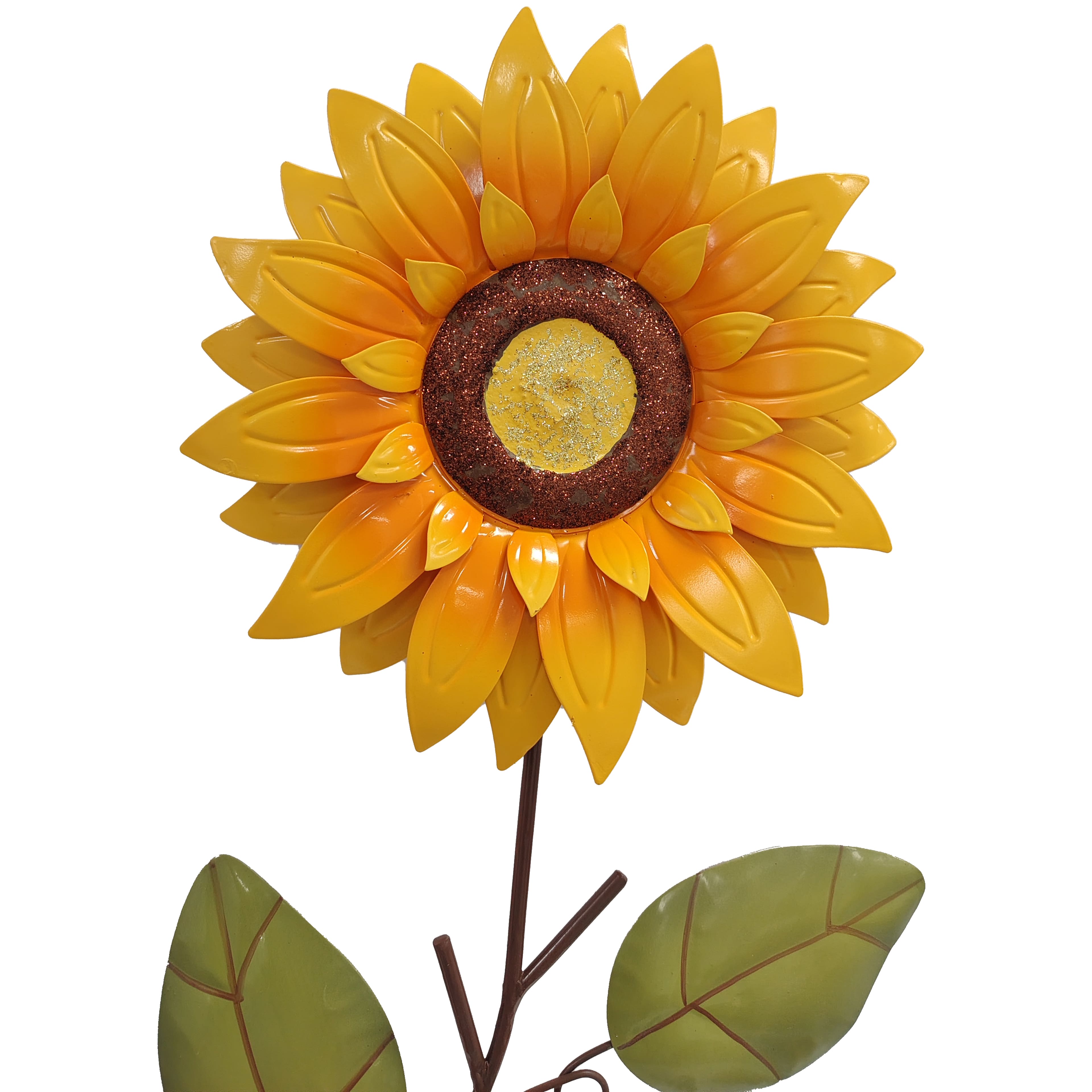 26" Yellow Metal Flower Yard Stake by Ashland®