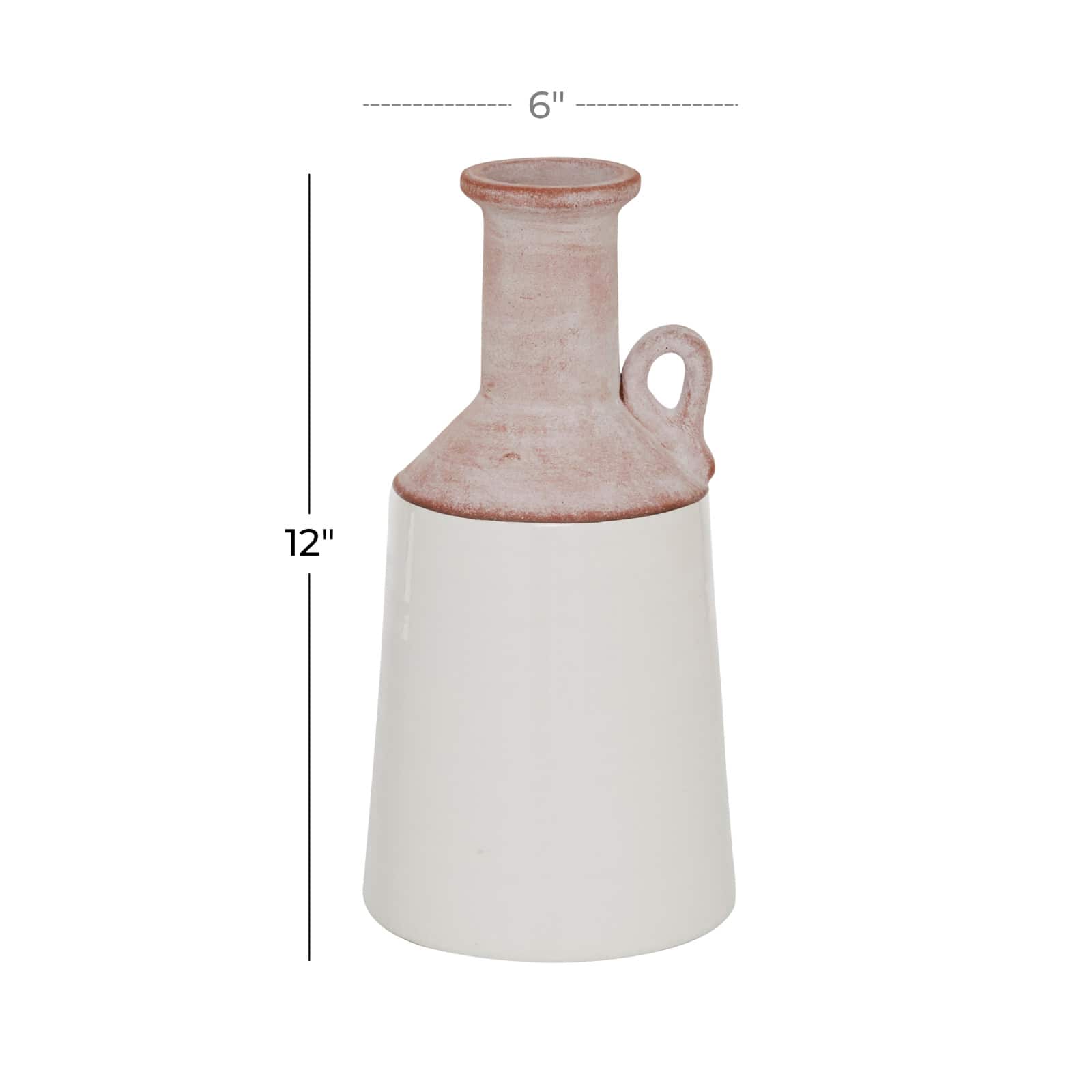 White Ceramic Farmhouse Vase