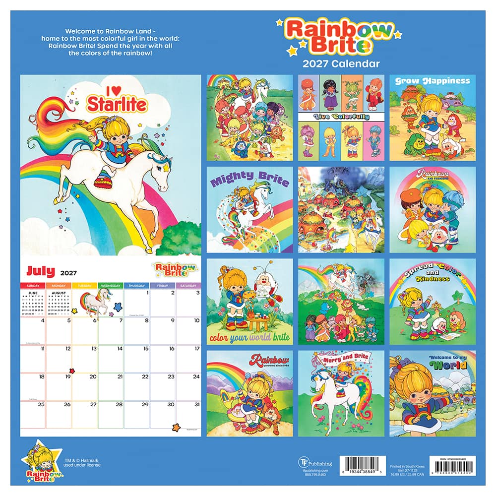 2027 Rainbow Brite Wall Calendar