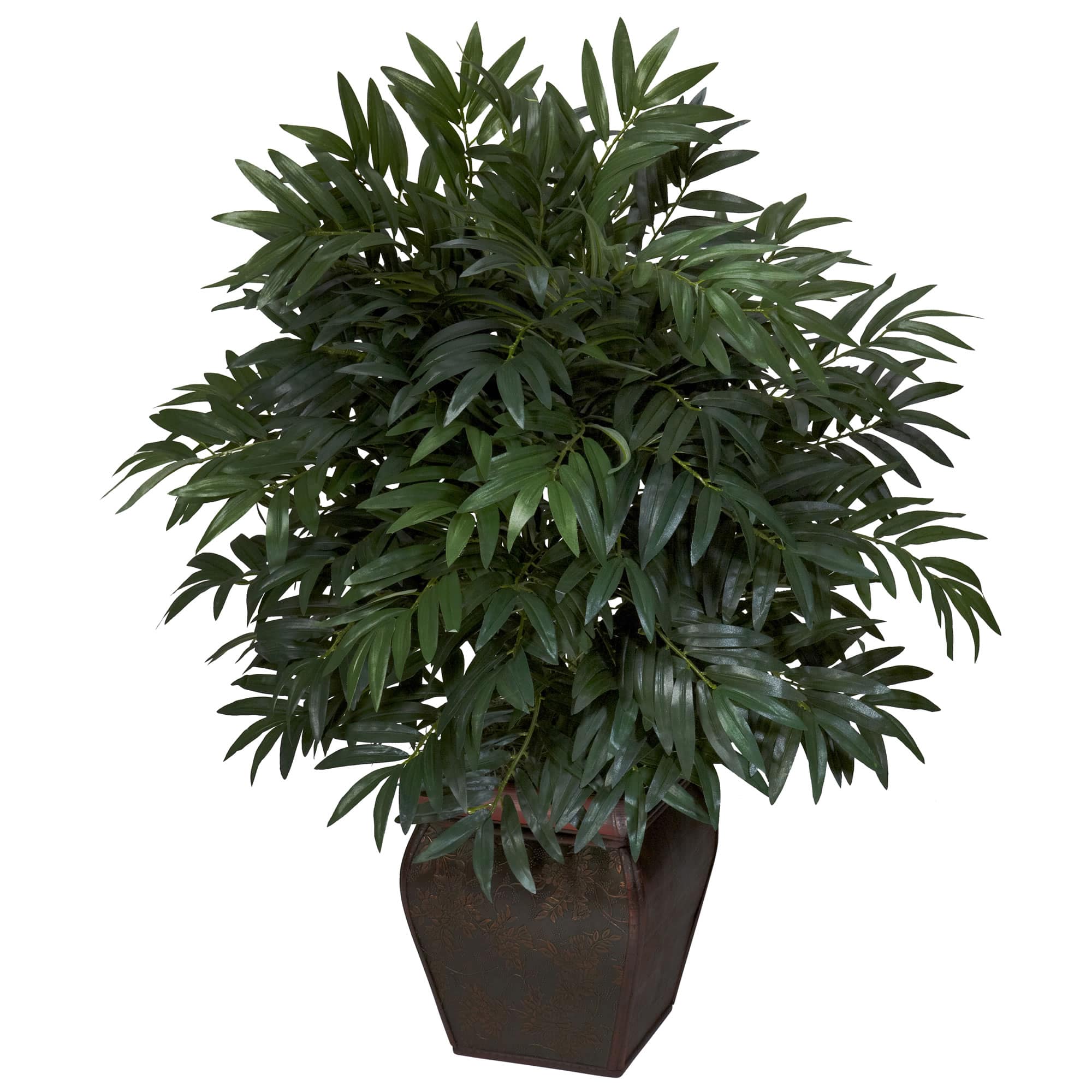 3ft. Double Bamboo Palm with Decorative Planter