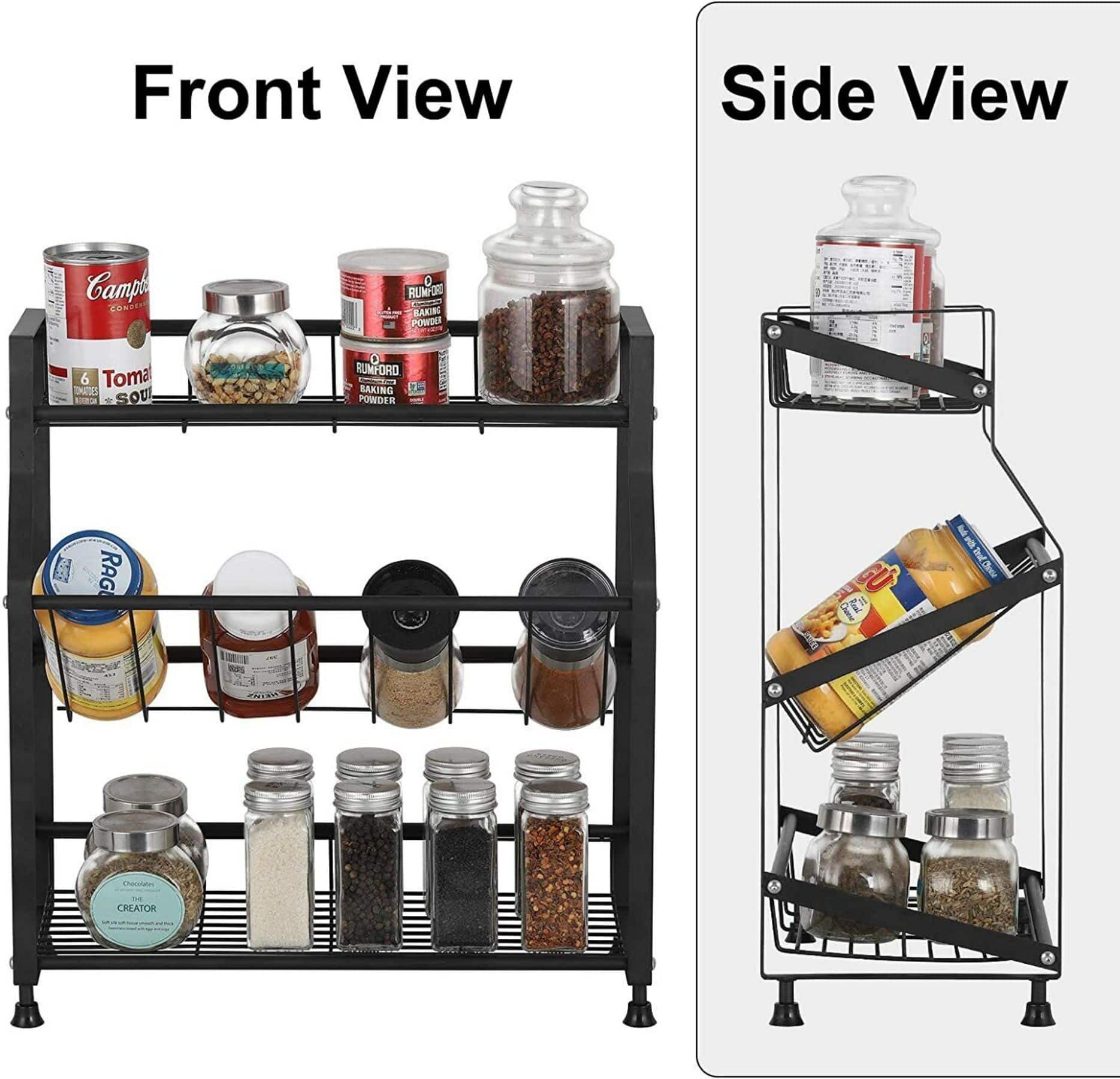 NEX™ 3-Tier Freestanding Metal Spice Rack Organizer