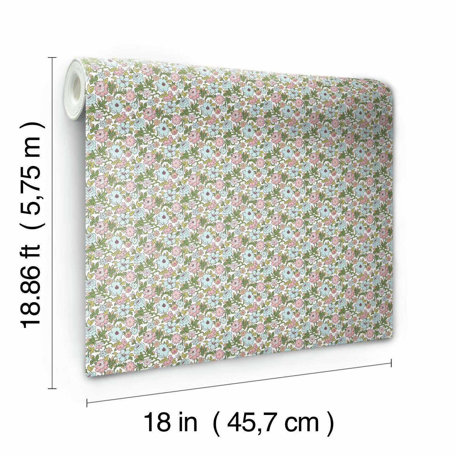 RoomMates Floral Ditzy Vine Peel & Stick Wallpaper
