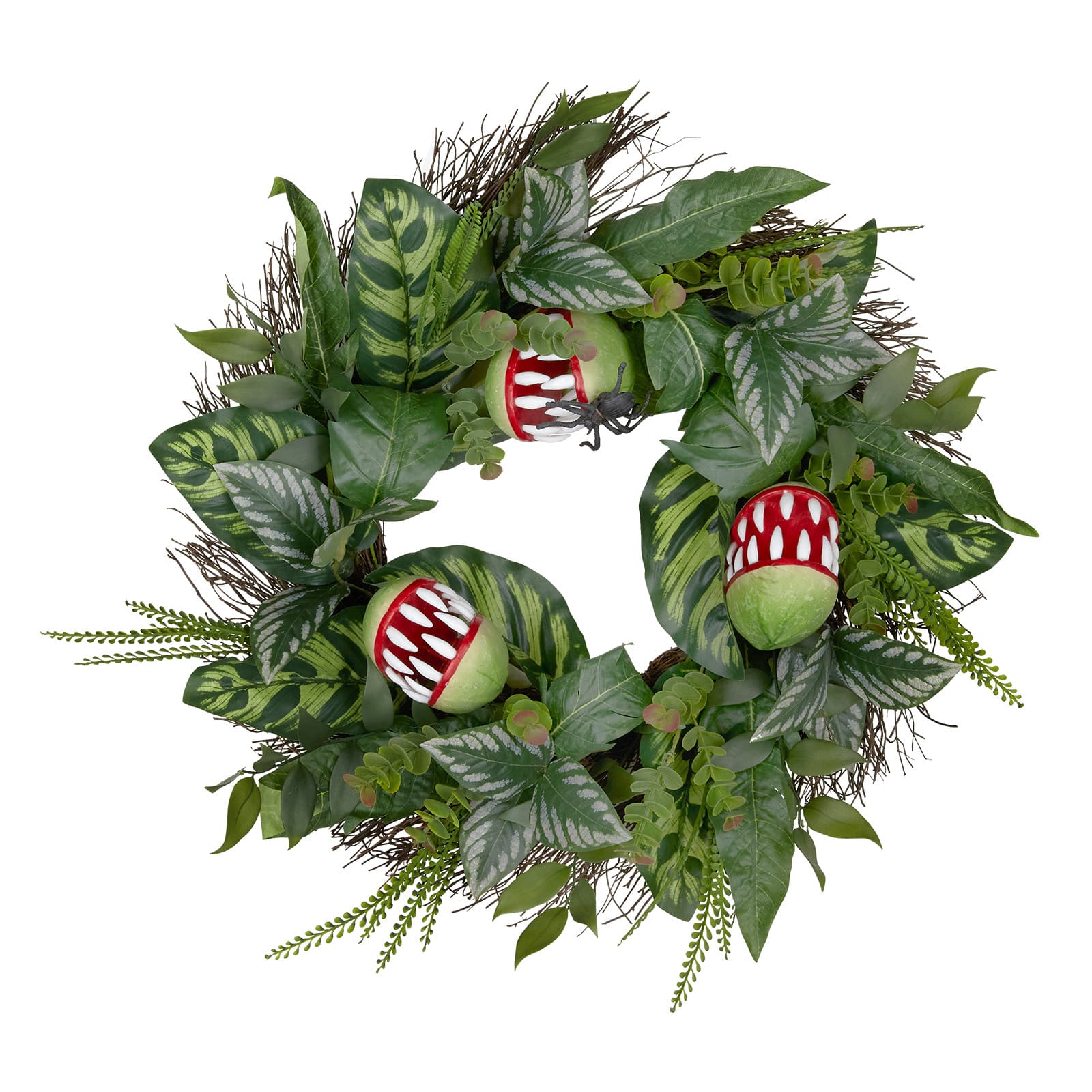24" Venus Flytrap & Spider Wreath by Ashland®