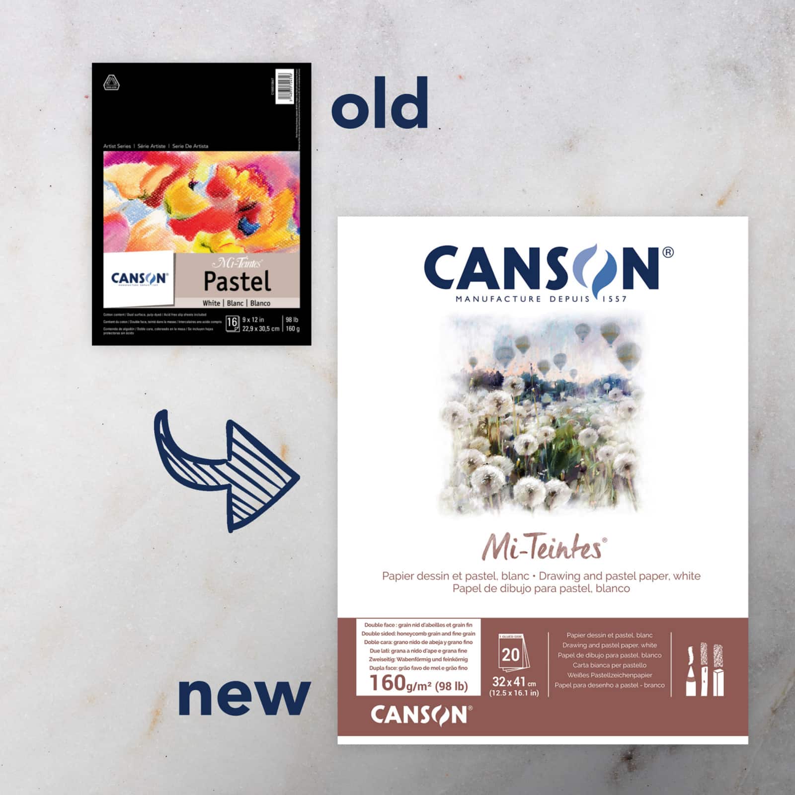 Canson® Mi-Teintes® Pastel with Glassine Pad, 9 x 12"
