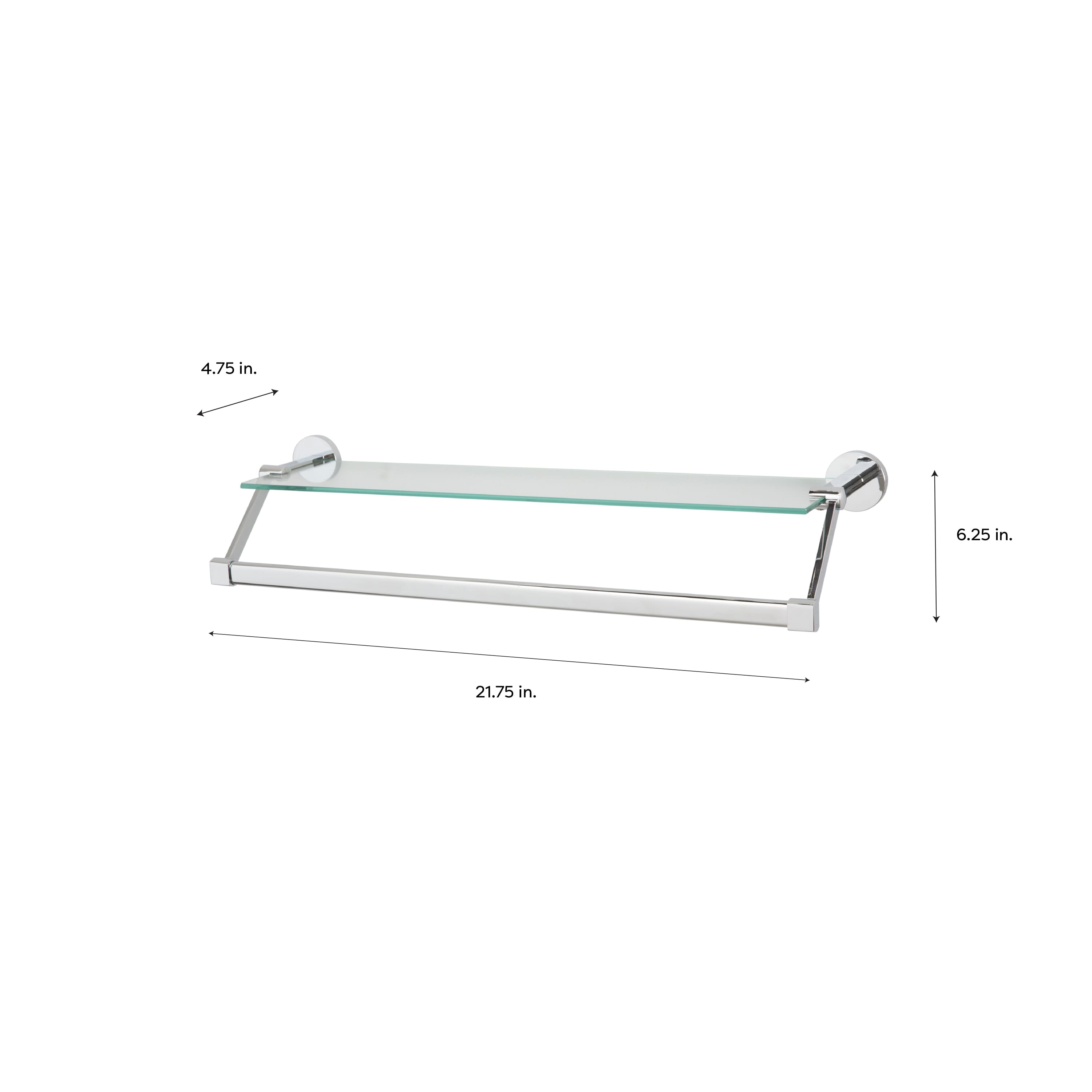 Organize It All Hanging Glass Shelf & Towel Bar