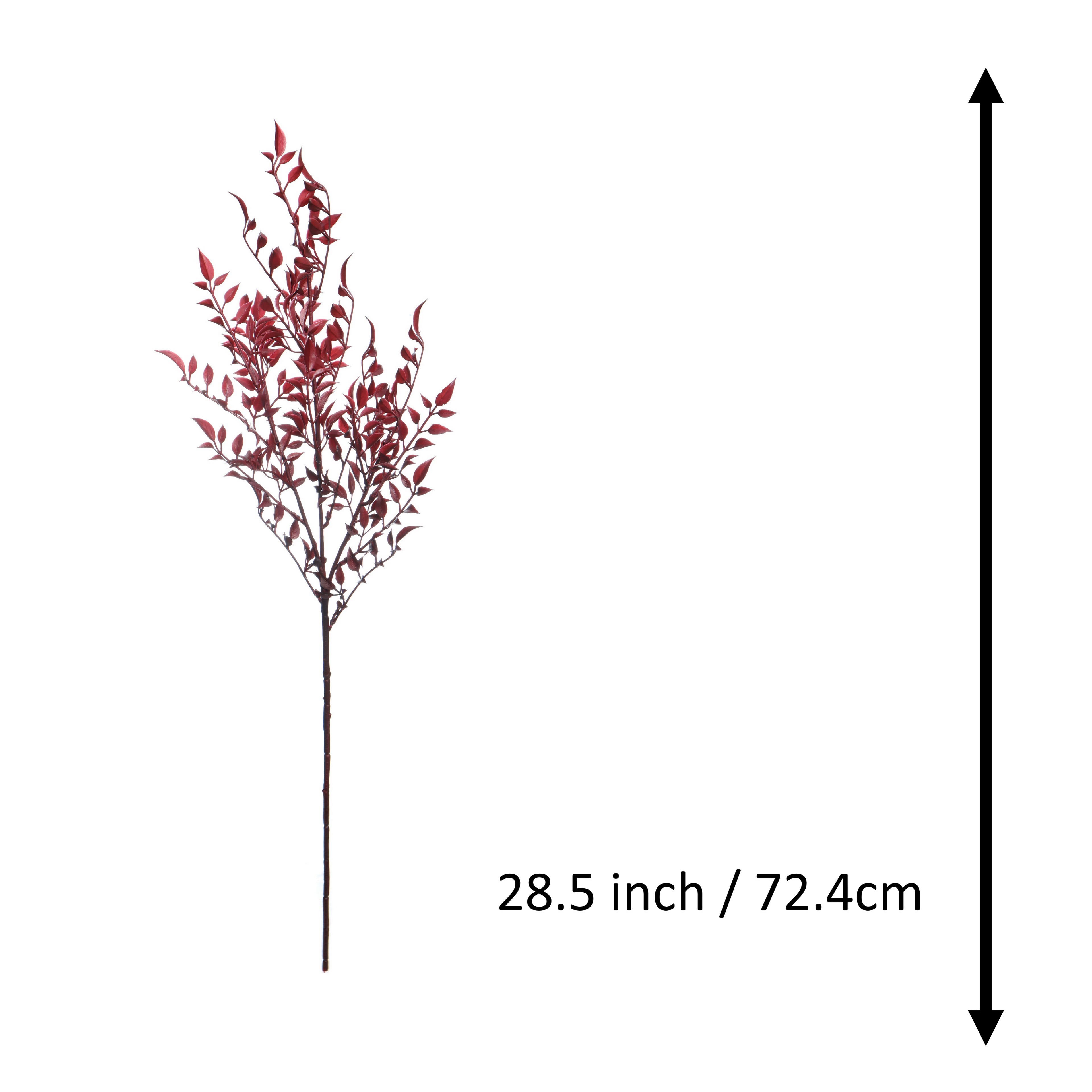 28.5" Burgundy Glittered Fern Stem by Ashland®