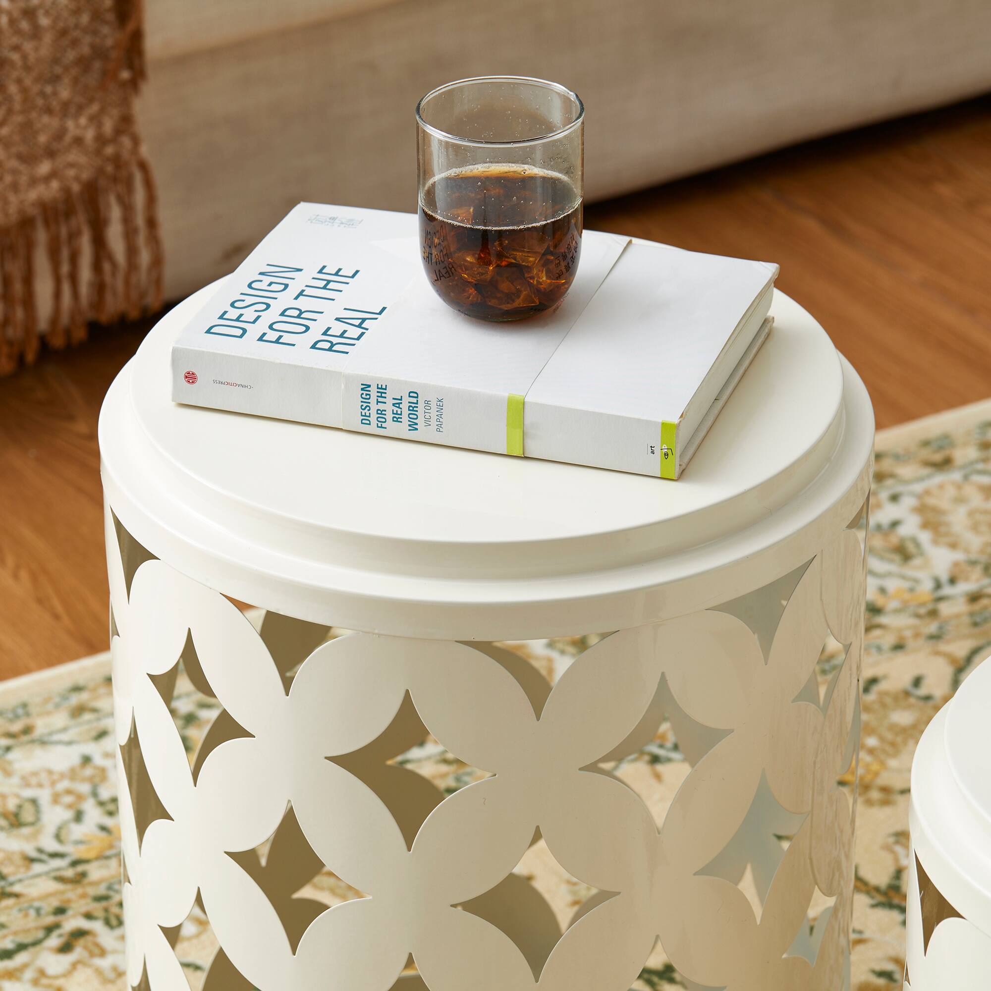 Glitzhome® Modern Heavy Duty Metal Frame Side Table Set