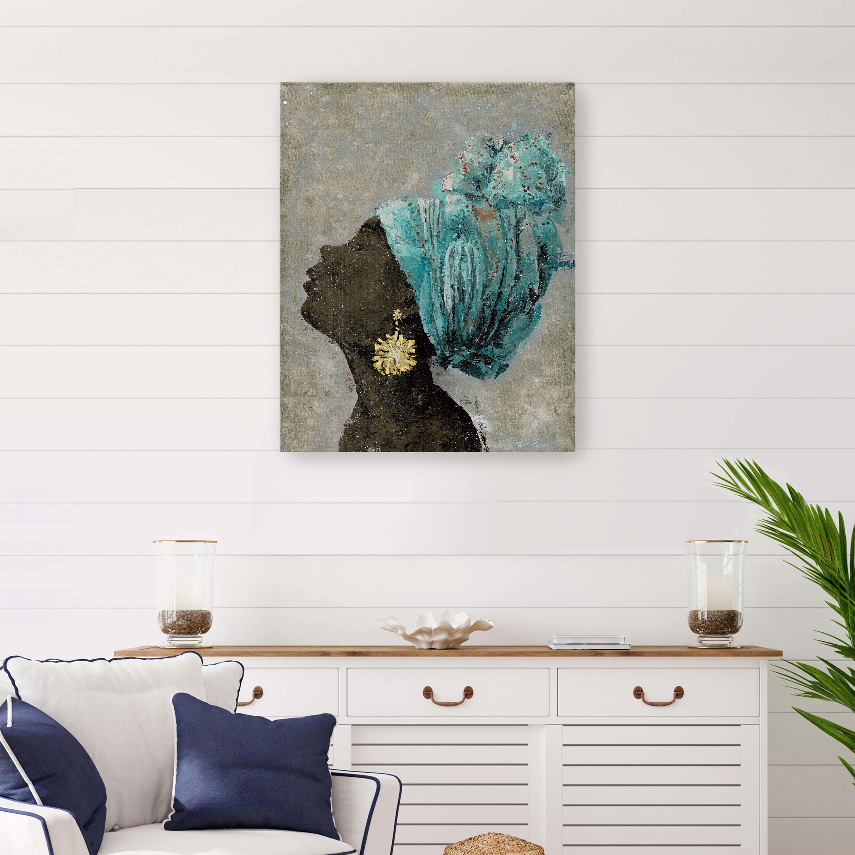Profile Of A Woman II Canvas Giclee