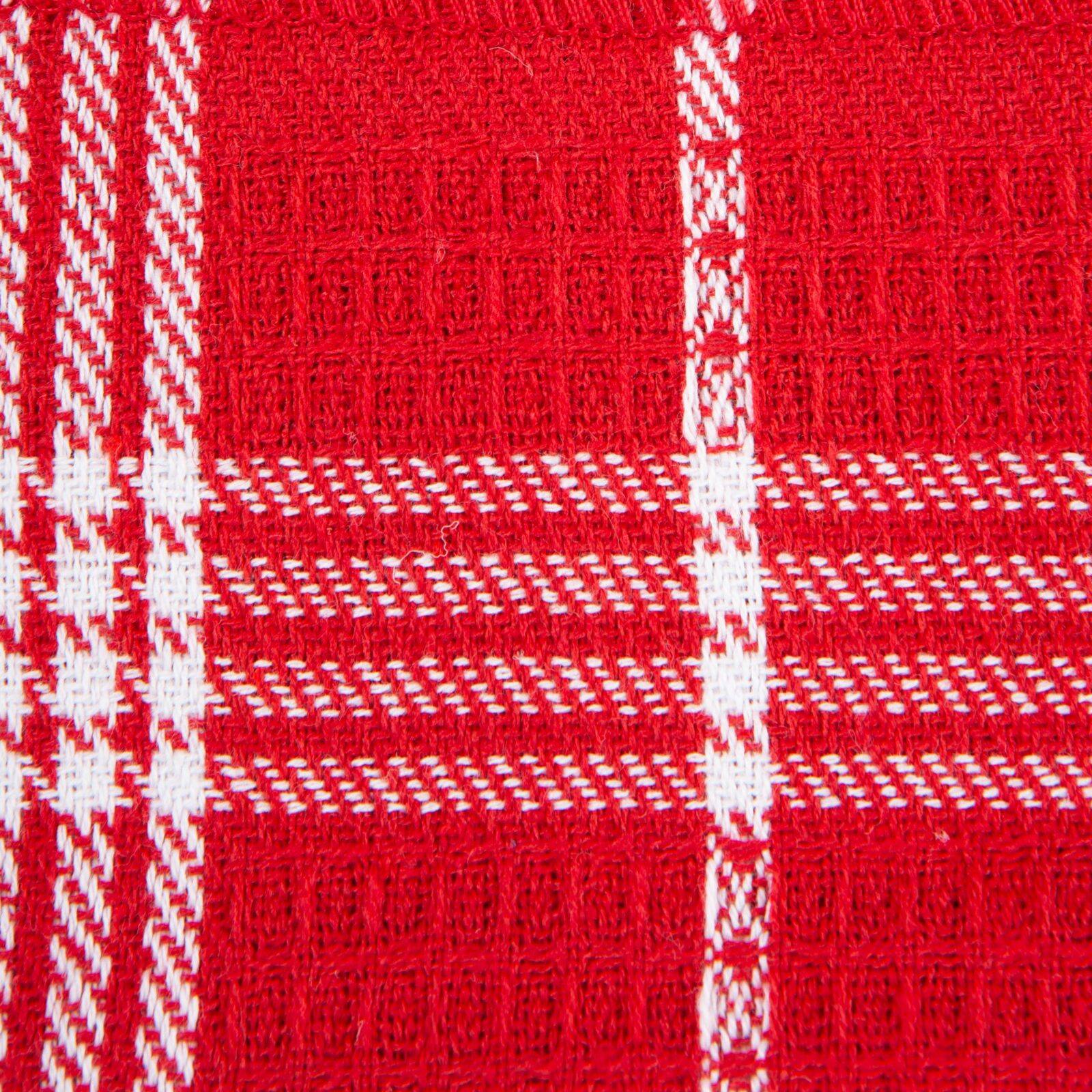 DII® J&M Red Waffle Weave Dishtowel & Dishcloth Set