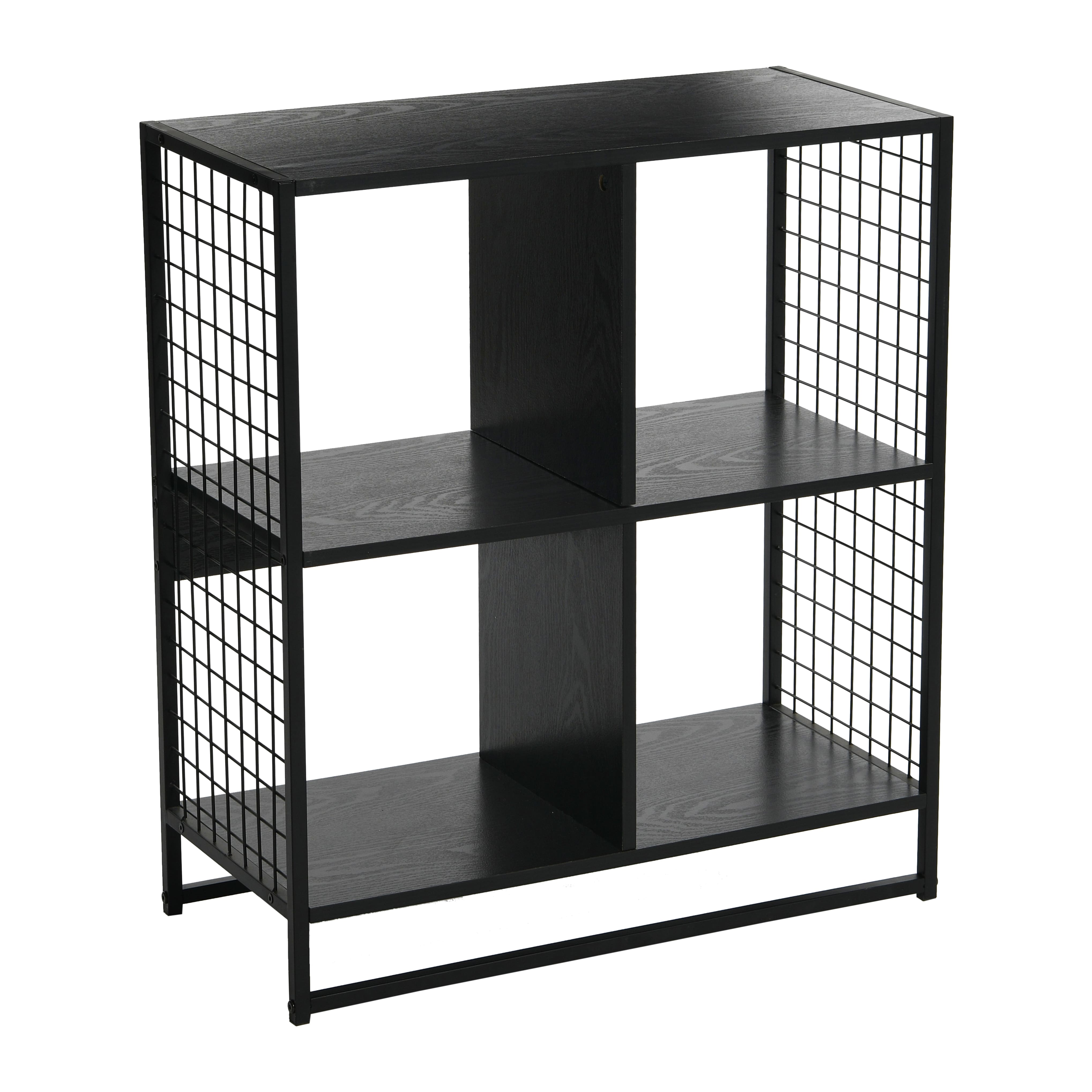 Household Essentials 28" 4-Compartment Trellis Storage Bookshelf