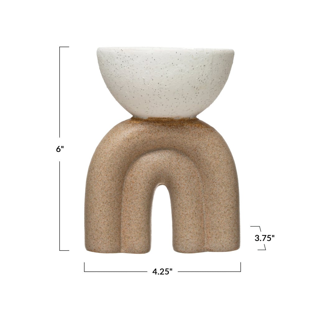 Hello Honey® 6" Rustic Two-Tone Stoneware Incense Burner