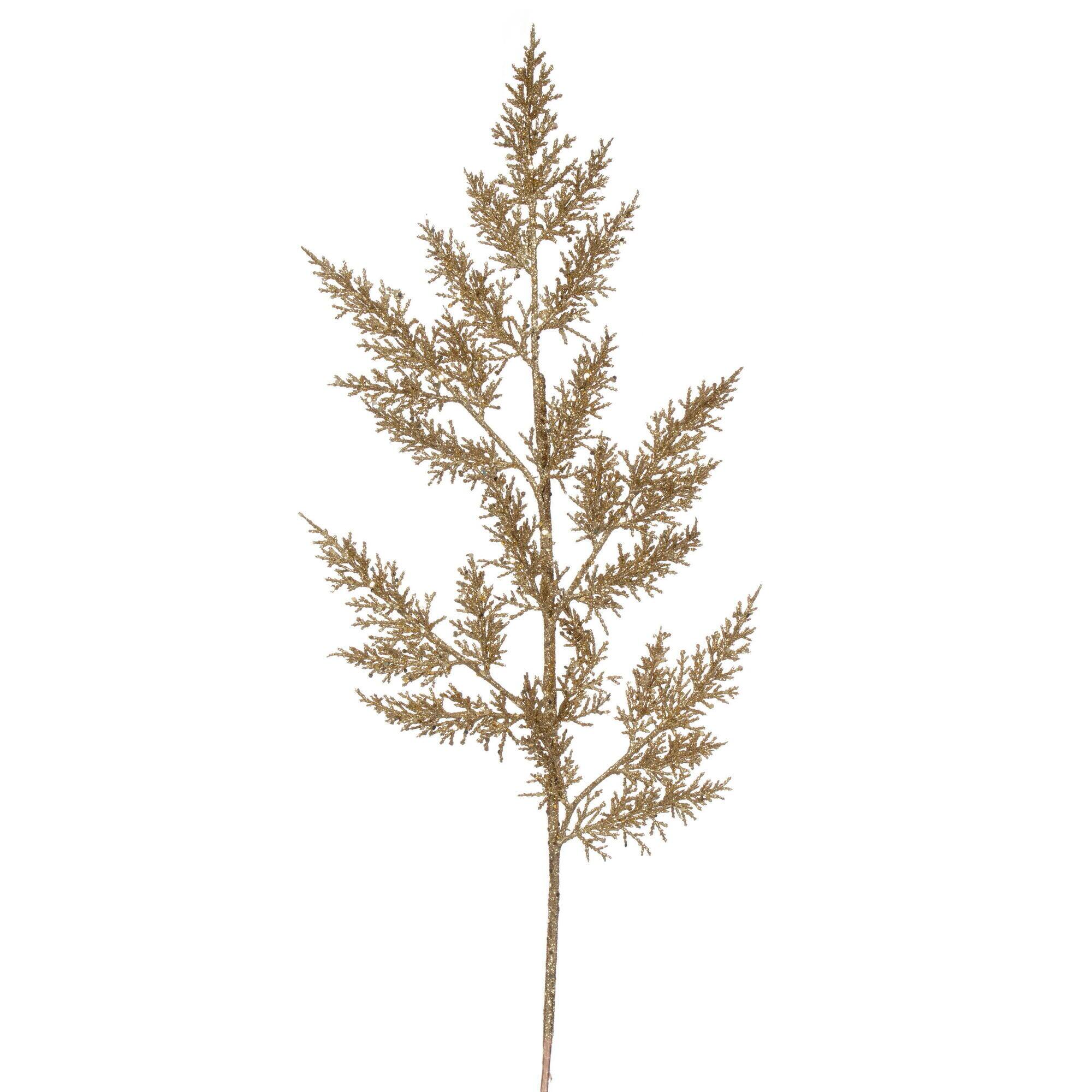 Vickerman 28" Gold Onoclea Glitter Wild Huck Artificial Christmas Sprays, 6ct.