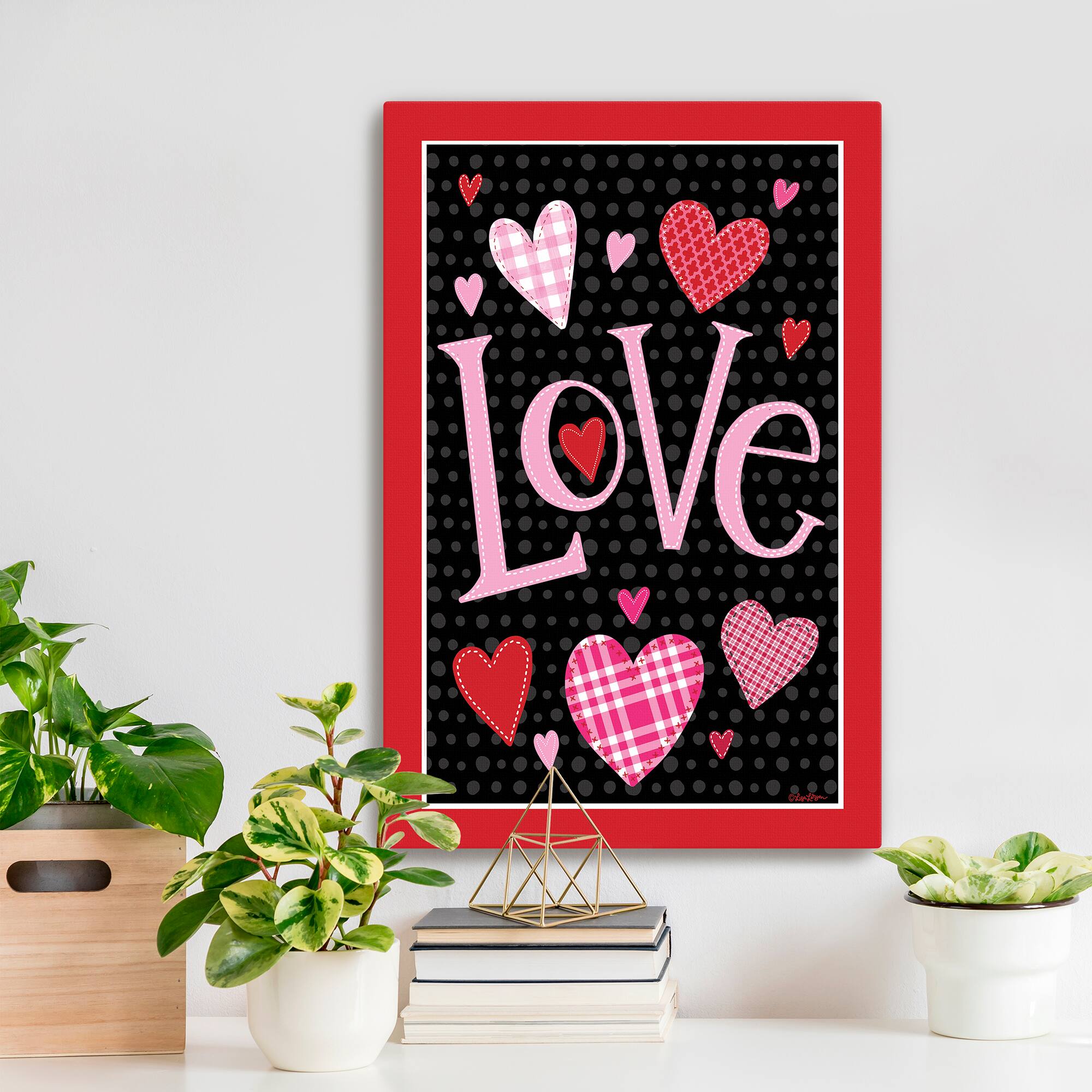 Love Hearts Canvas Giclée Art