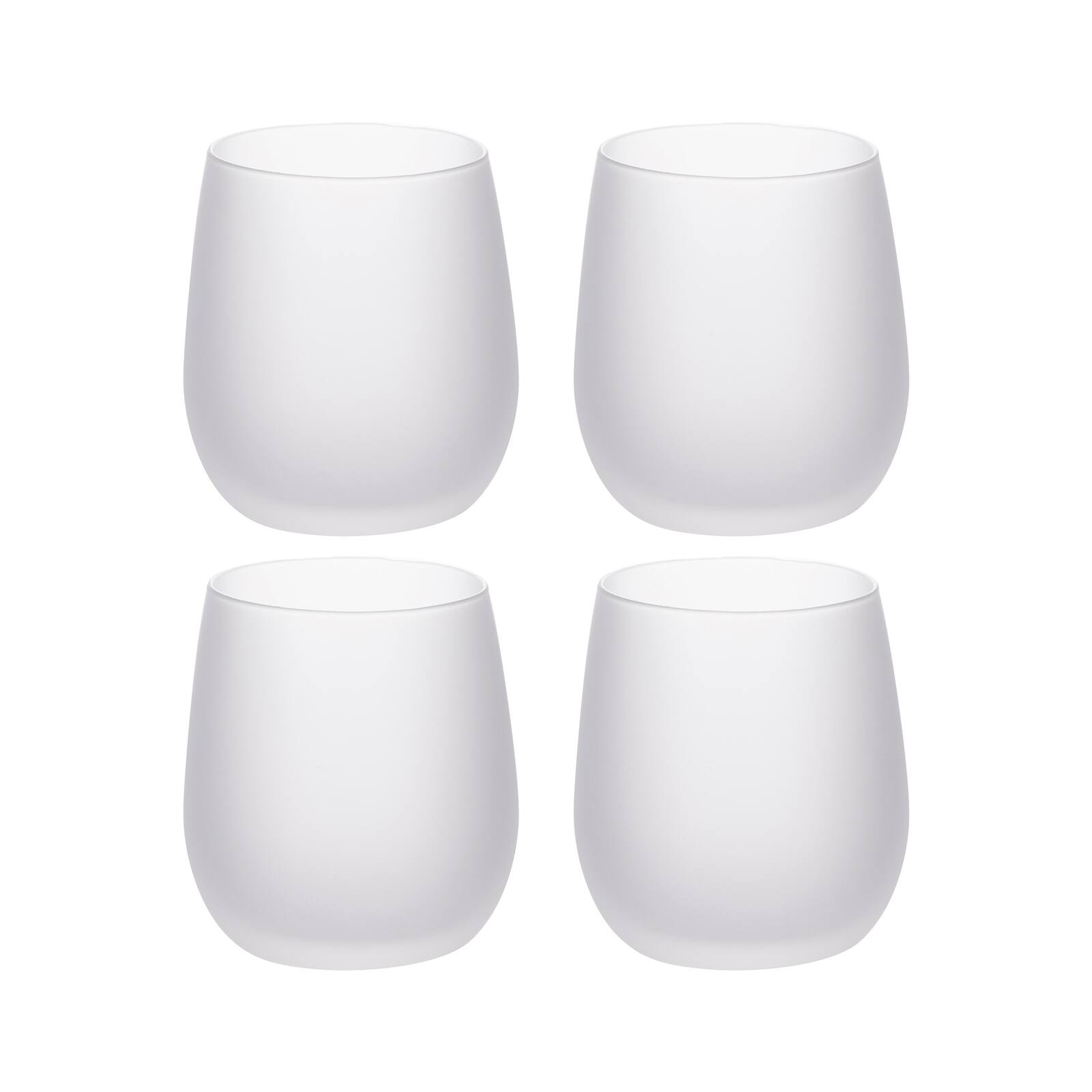 Craft Express 4ct. 10oz. Frosted White Stemless Glass