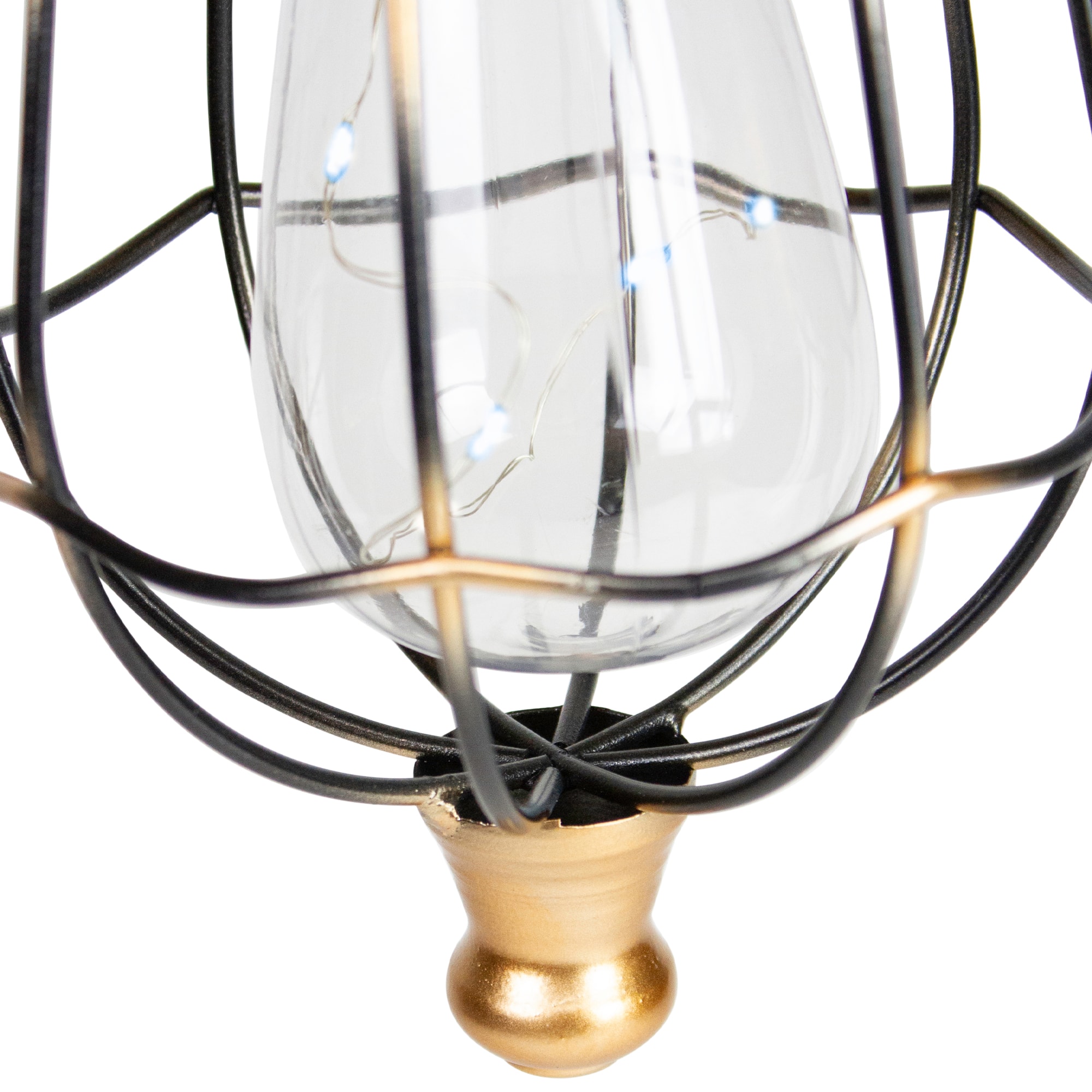 9" Bronze Outdoor Hanging Solar Lantern