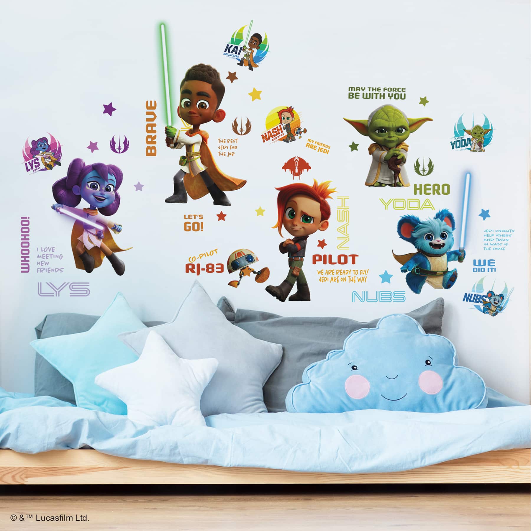 RoomMates Star Wars Young Jedi Adventures Wall Decals