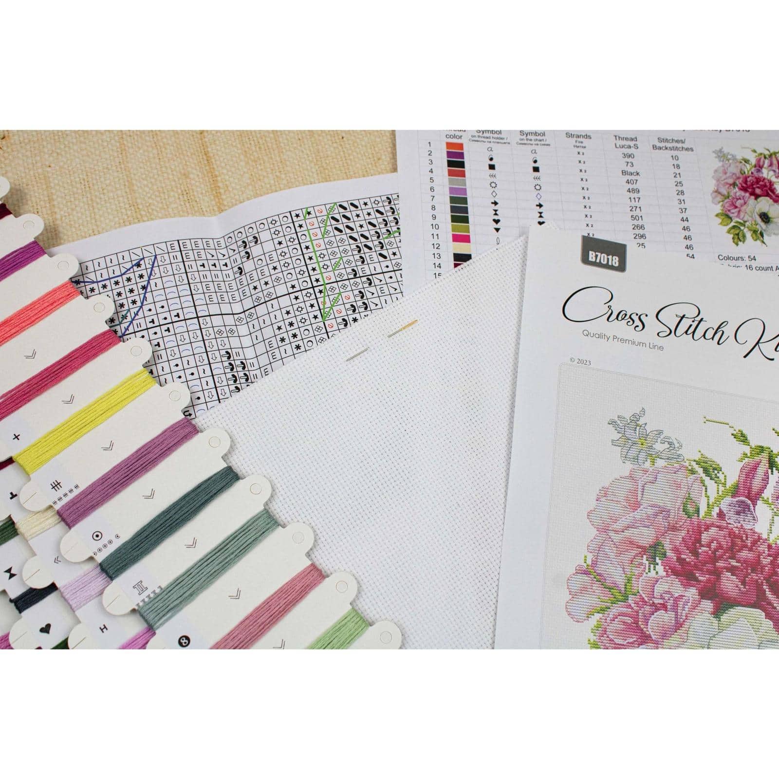 Luca-S Spring Bouquet Counted Cross Stitch Kit
