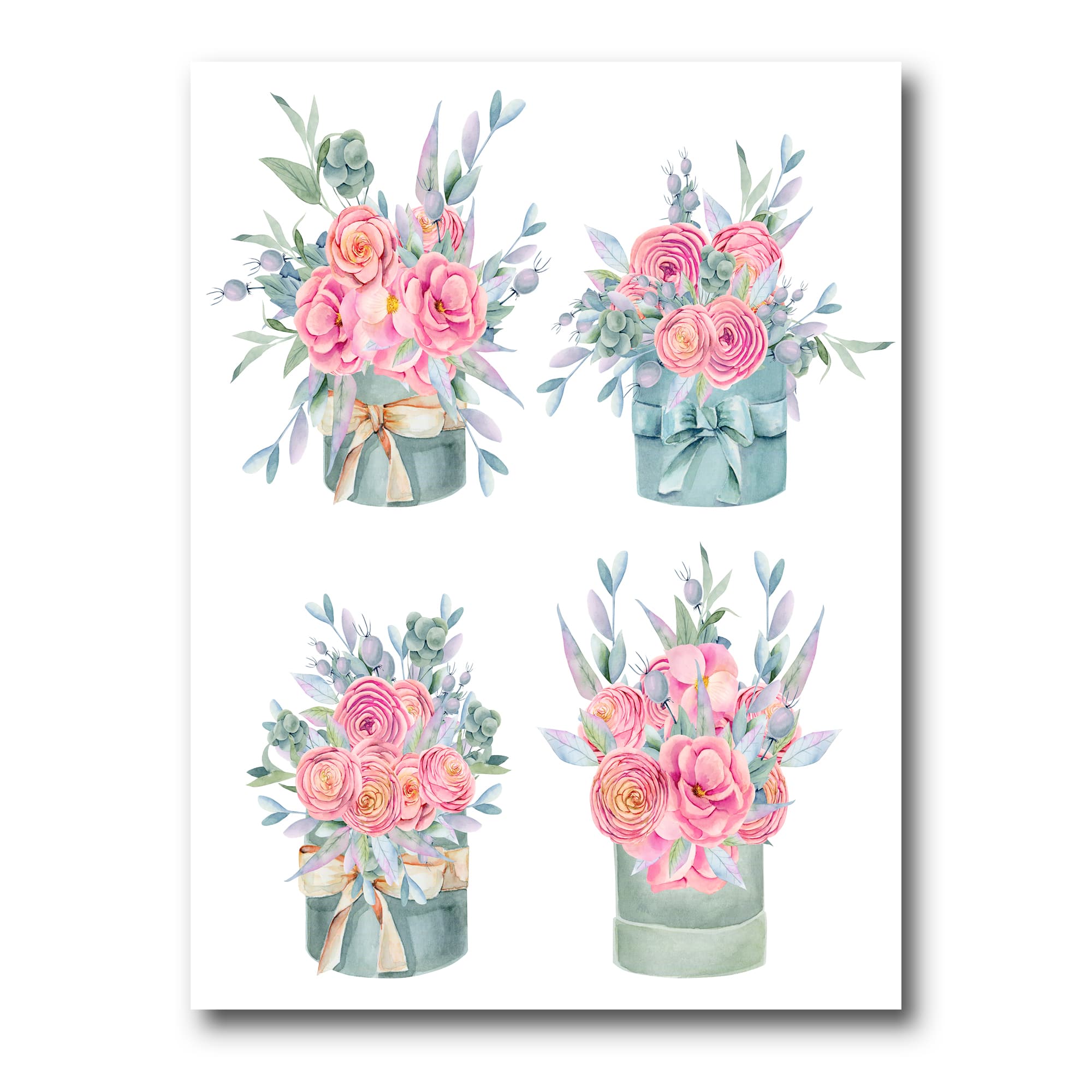 Designart - Collection of Pink Roses