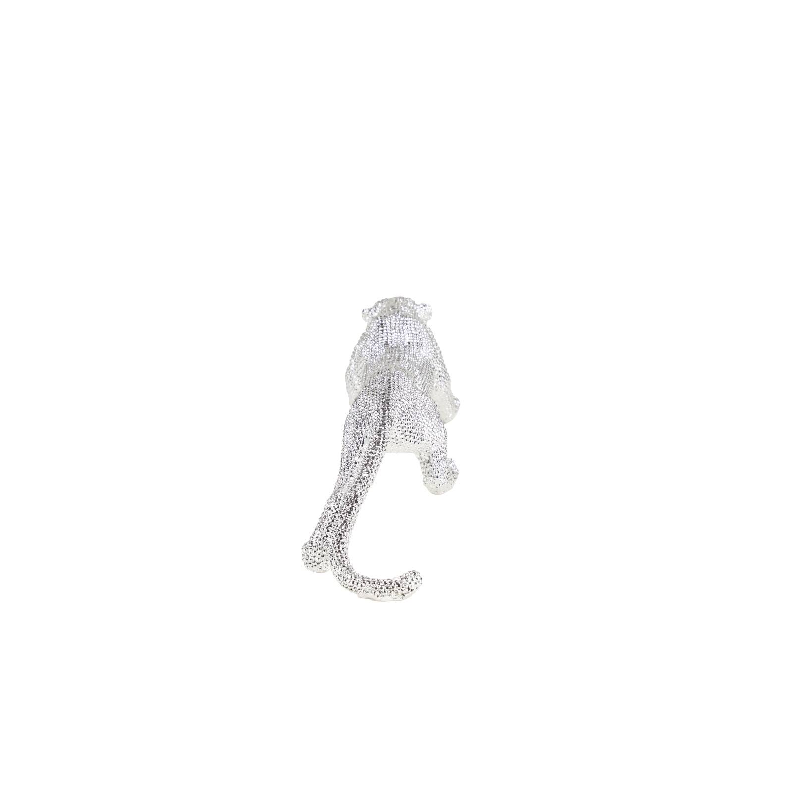 23" Silver Glam Leopard Sculpture