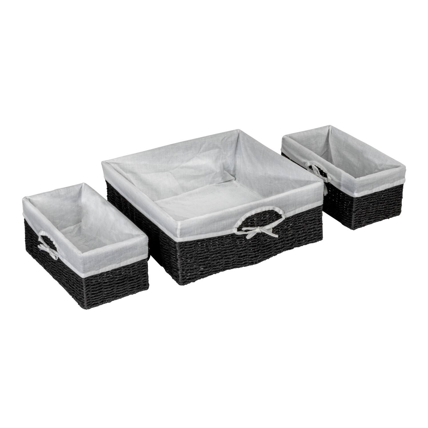Paper Rope Wicker Basket Set