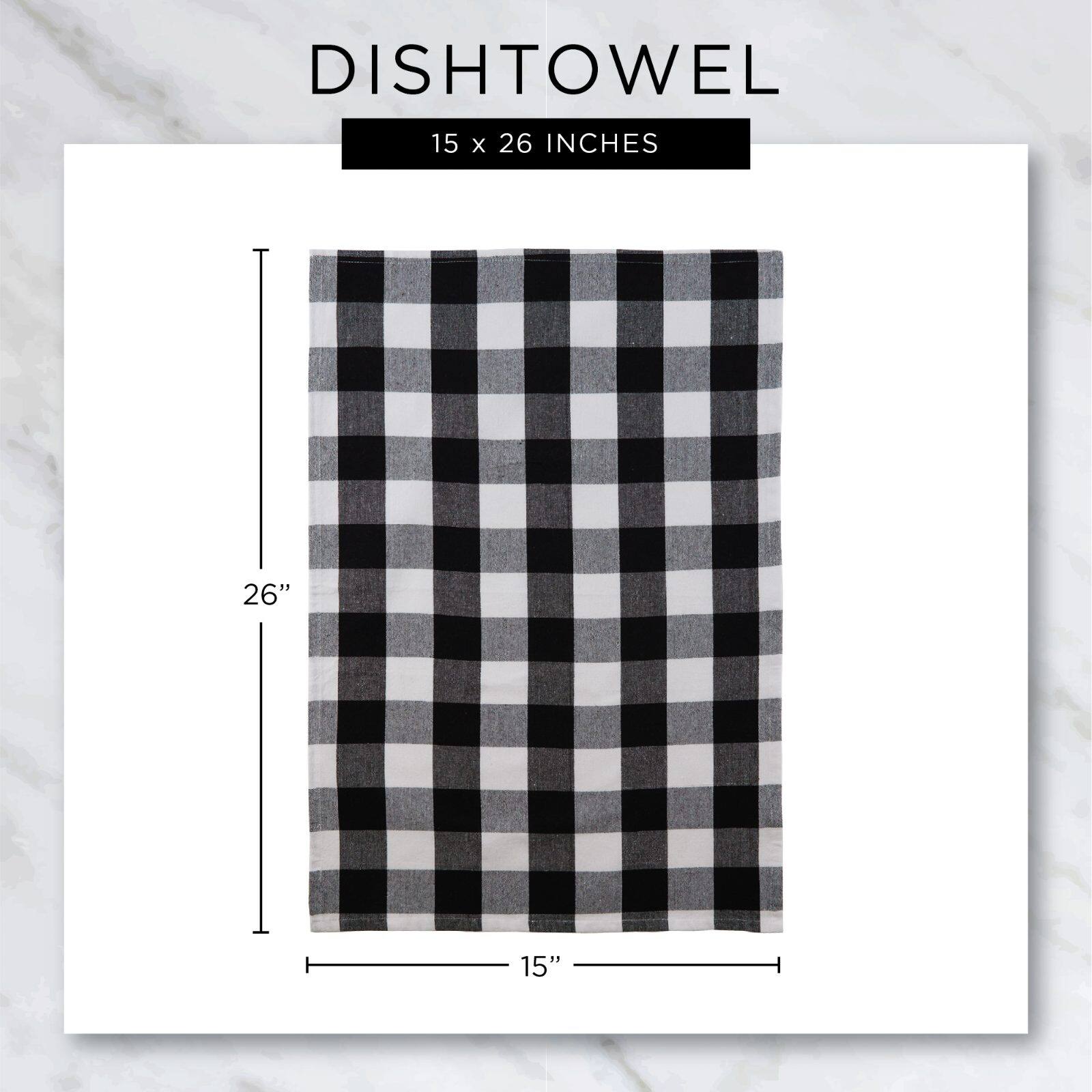 DII® Solid Aqua Waffle Terry Dishtowel, 4ct.