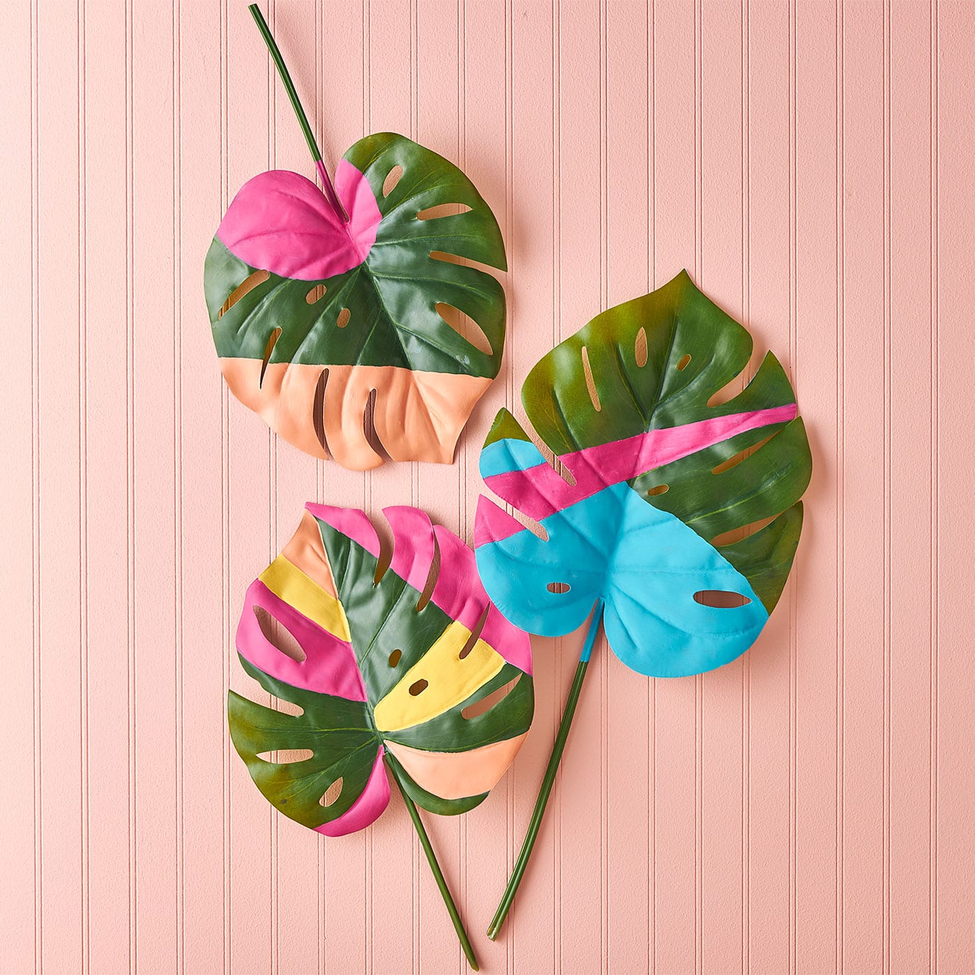 Painted Monstera Leaves | Projects | Michaels
