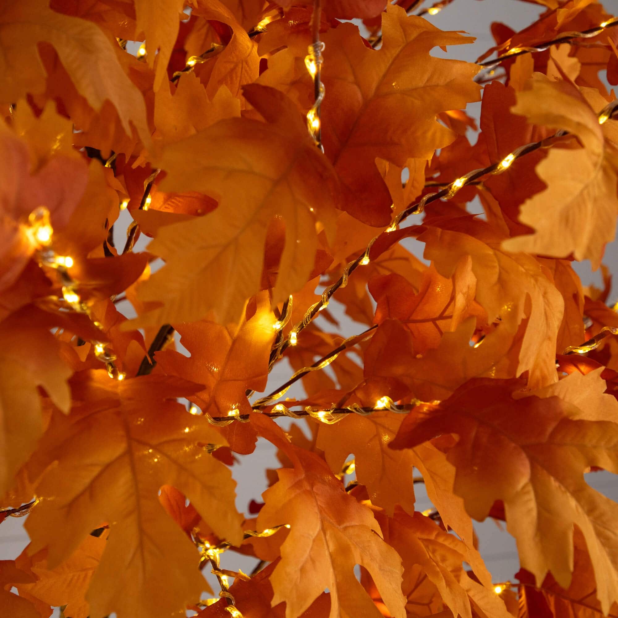 8ft. Pre-Lit Autumn Maple Artificial Fall Tree with 660 Warm White LED Lights