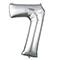 34" Silver Number Foil Balloon