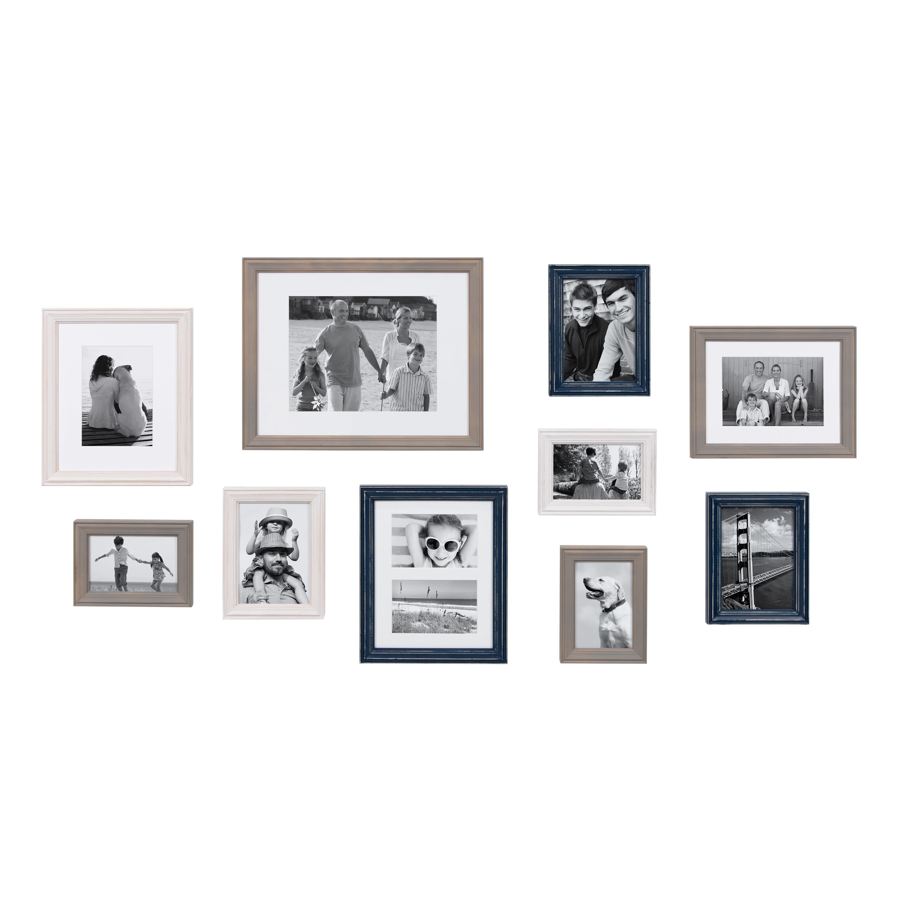 Kate and Laurel Bordeaux Gallery Wall Wood Picture Frame Set