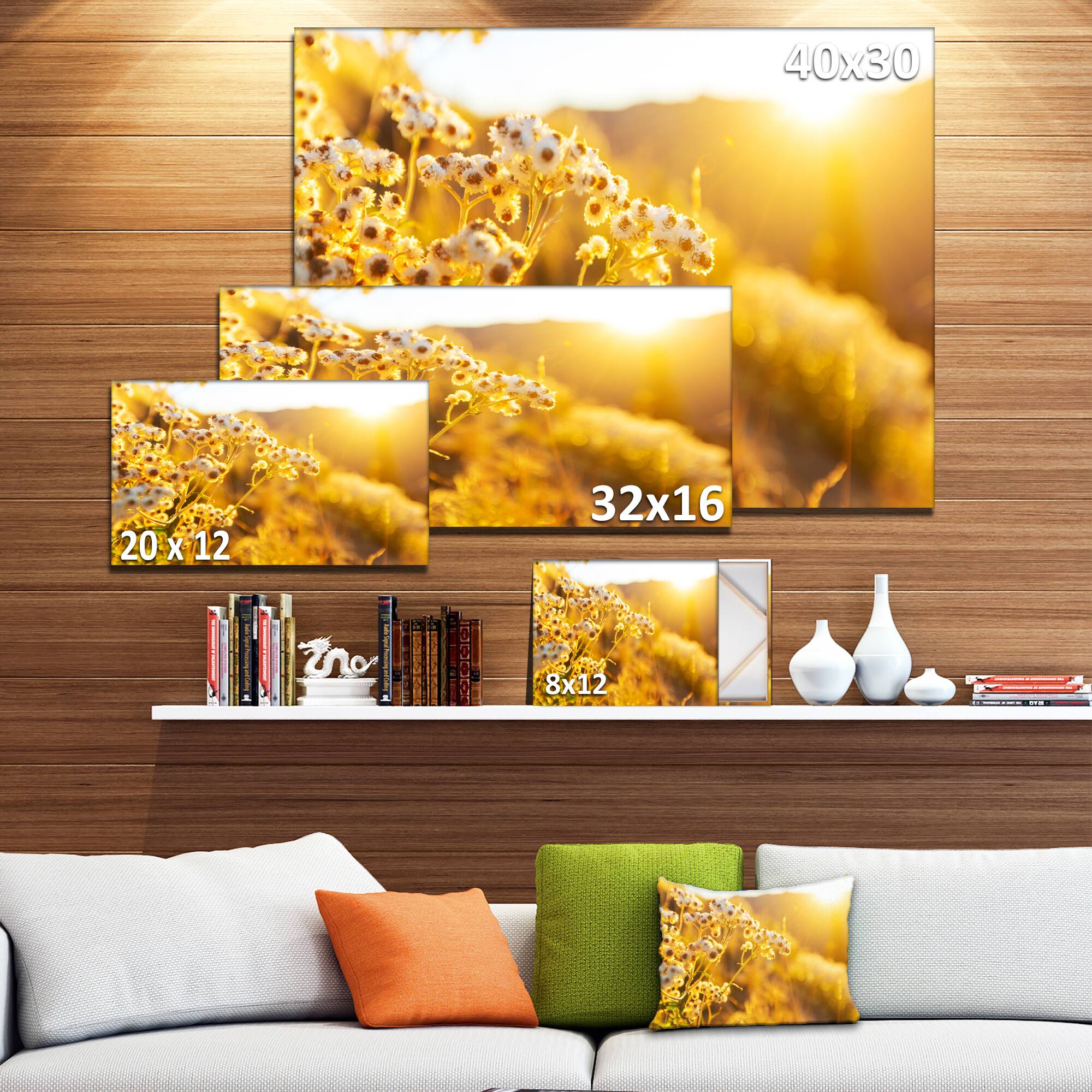 Designart - Bright Yellow Rural Garden Flowers
