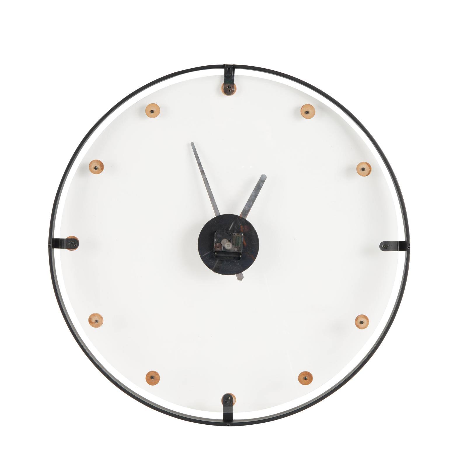 27.5" Black Metal Decorative Wall Clock with Acrylic Face & Ball Accents