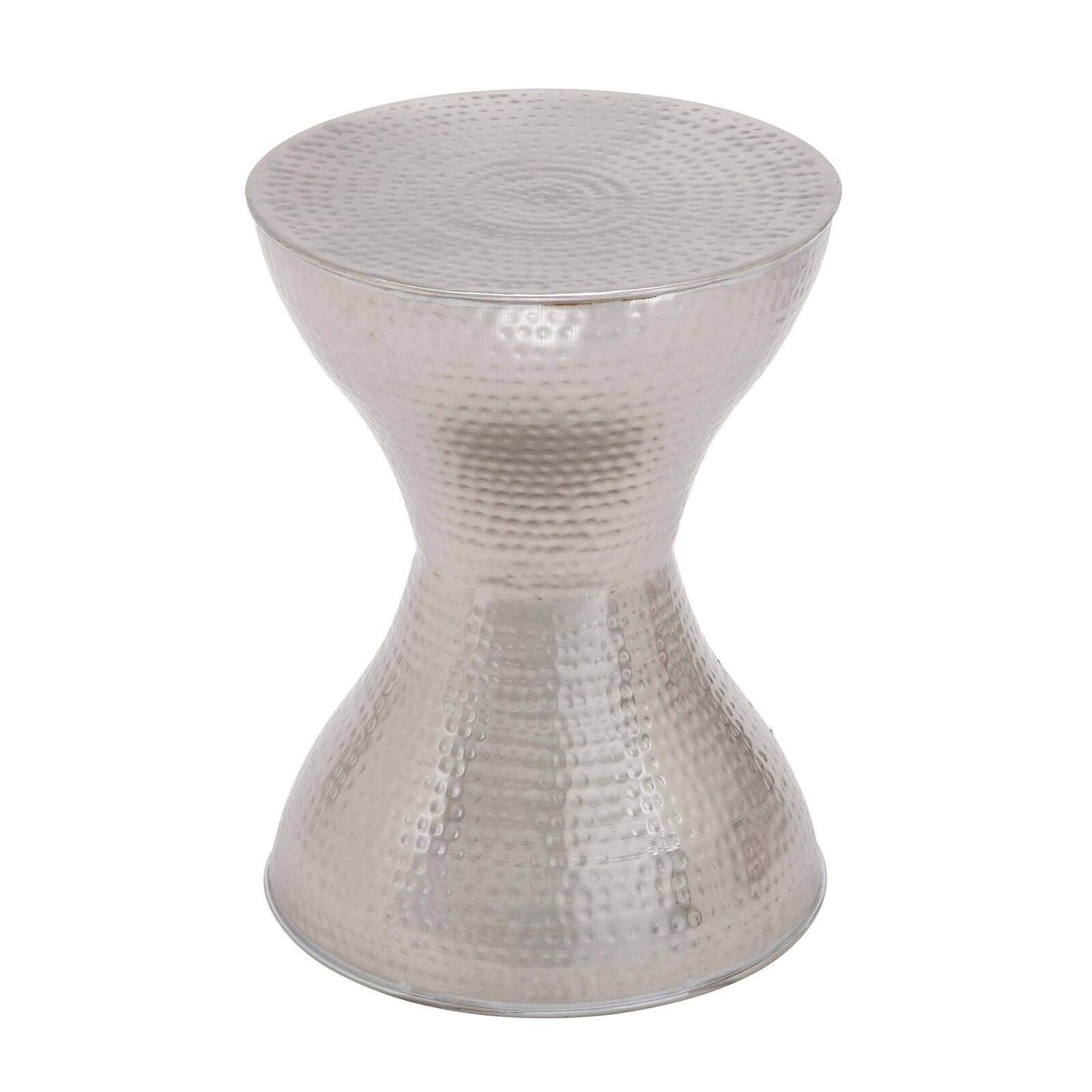 18" Silver Iron Hourglass Accent Table By Ivory And Iris | 18" x 14" x 14" | Michaels®