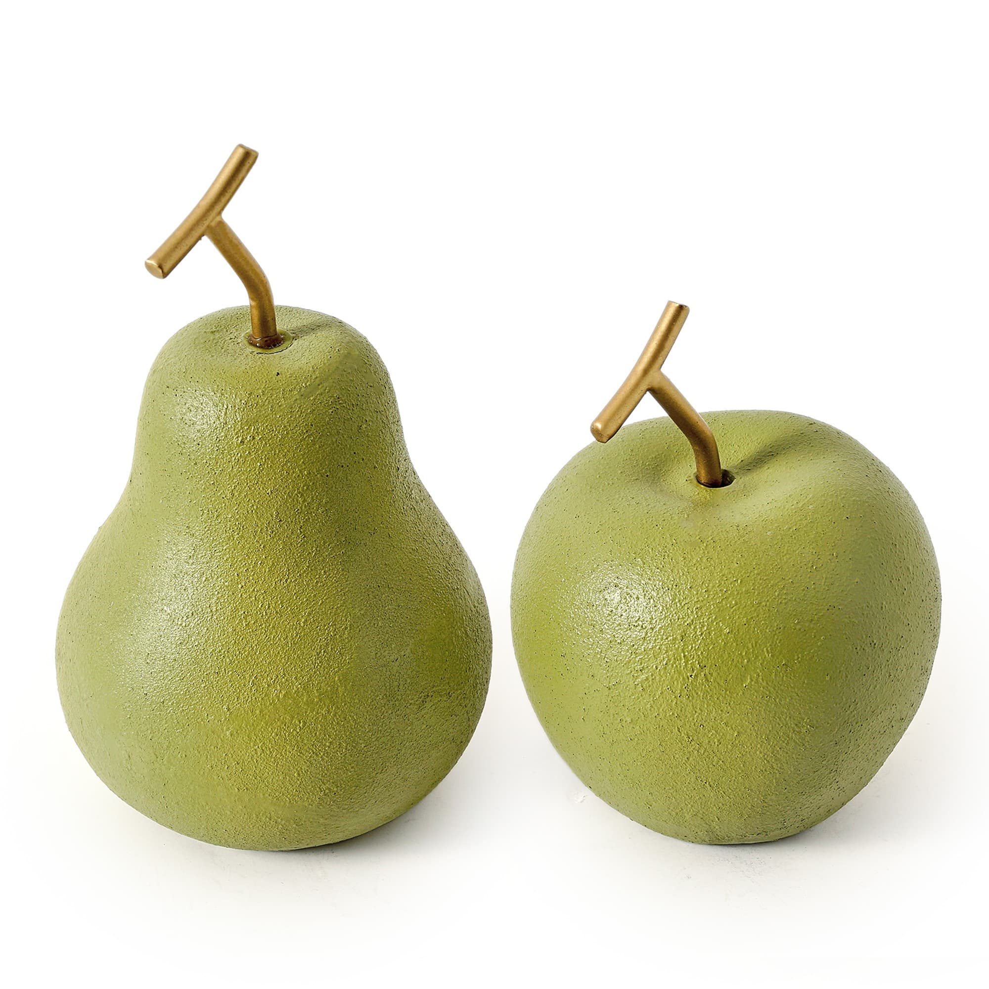 American Art Décor Green Fruit Tabletop Apple & Pear Set