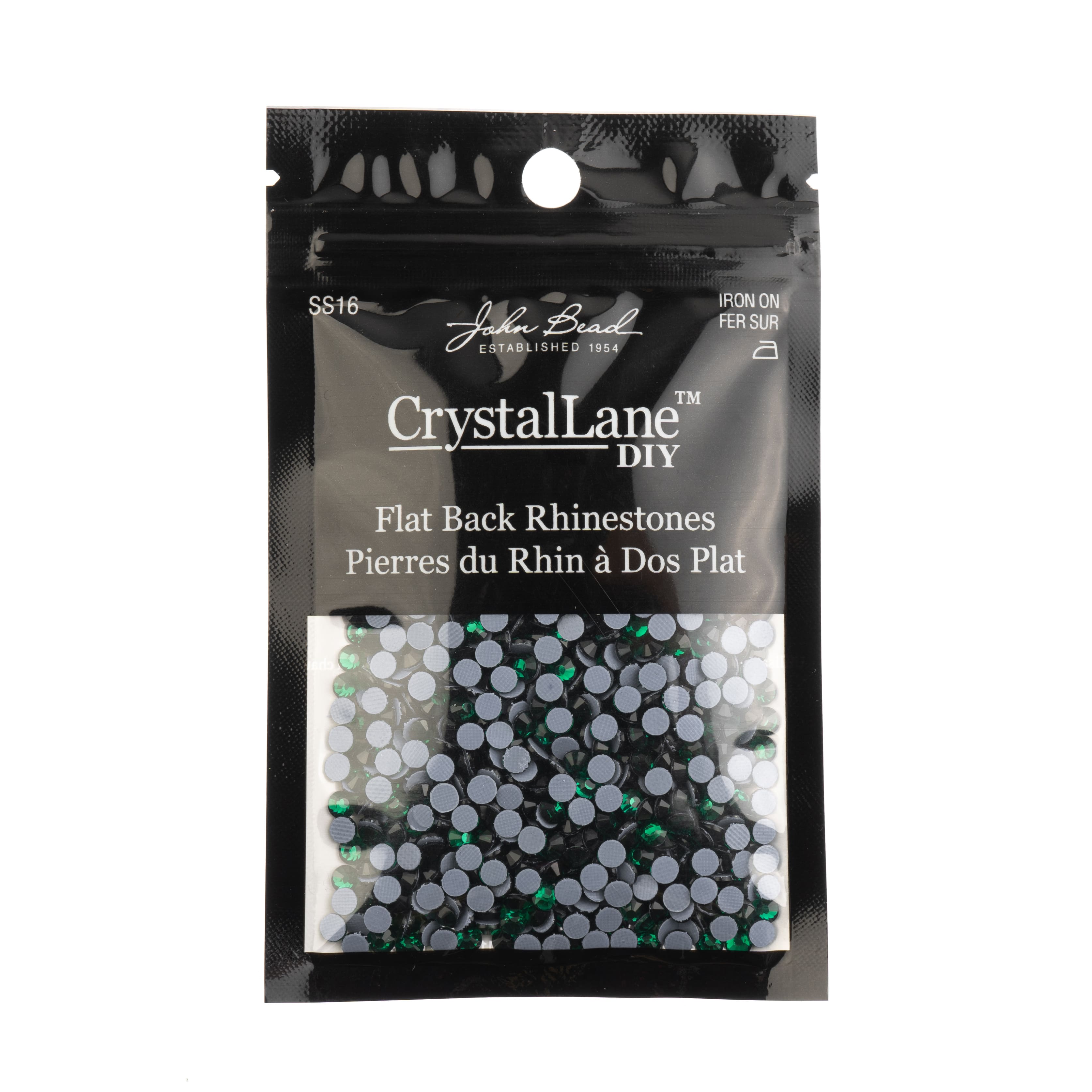 Crystal Lane DIY SS16 Round Glass Hotfix Flatback Rhinestones, 1,440ct.