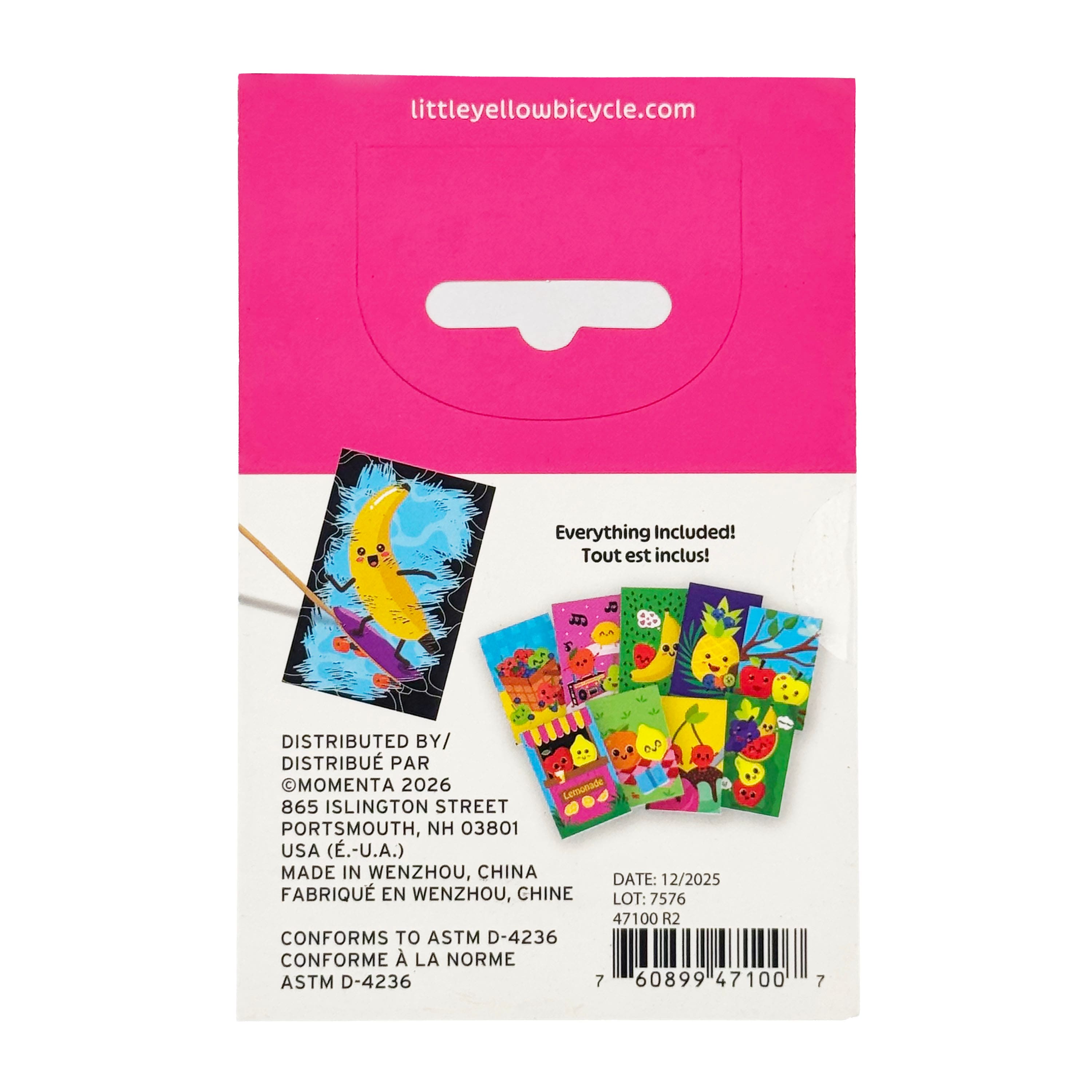 Little Yellow Bicycle® Picnic Basket Mini Scratch Art Pad Kit