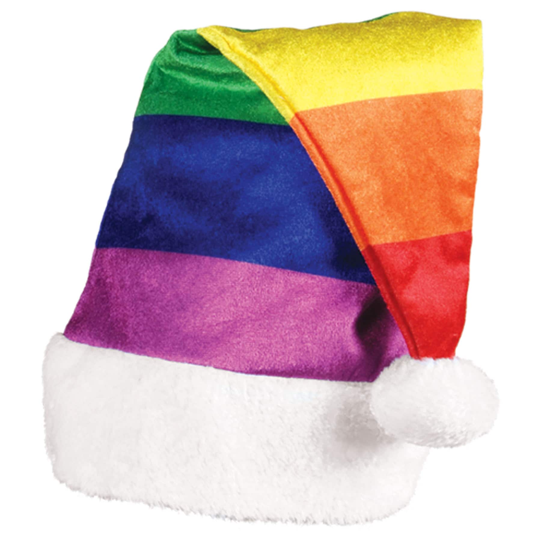 Beistle Rainbow Santa Hats, 2ct.