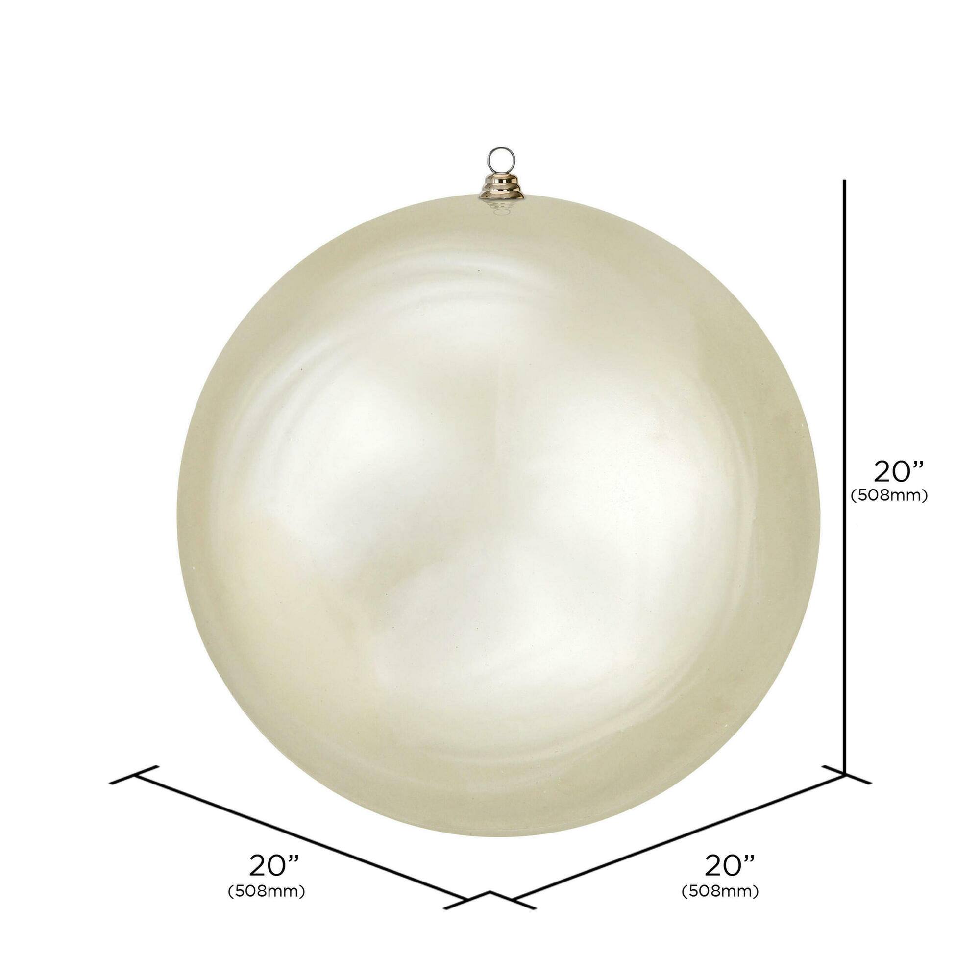 Vickerman 20" Giant Shiny Ball Christmas Ornament