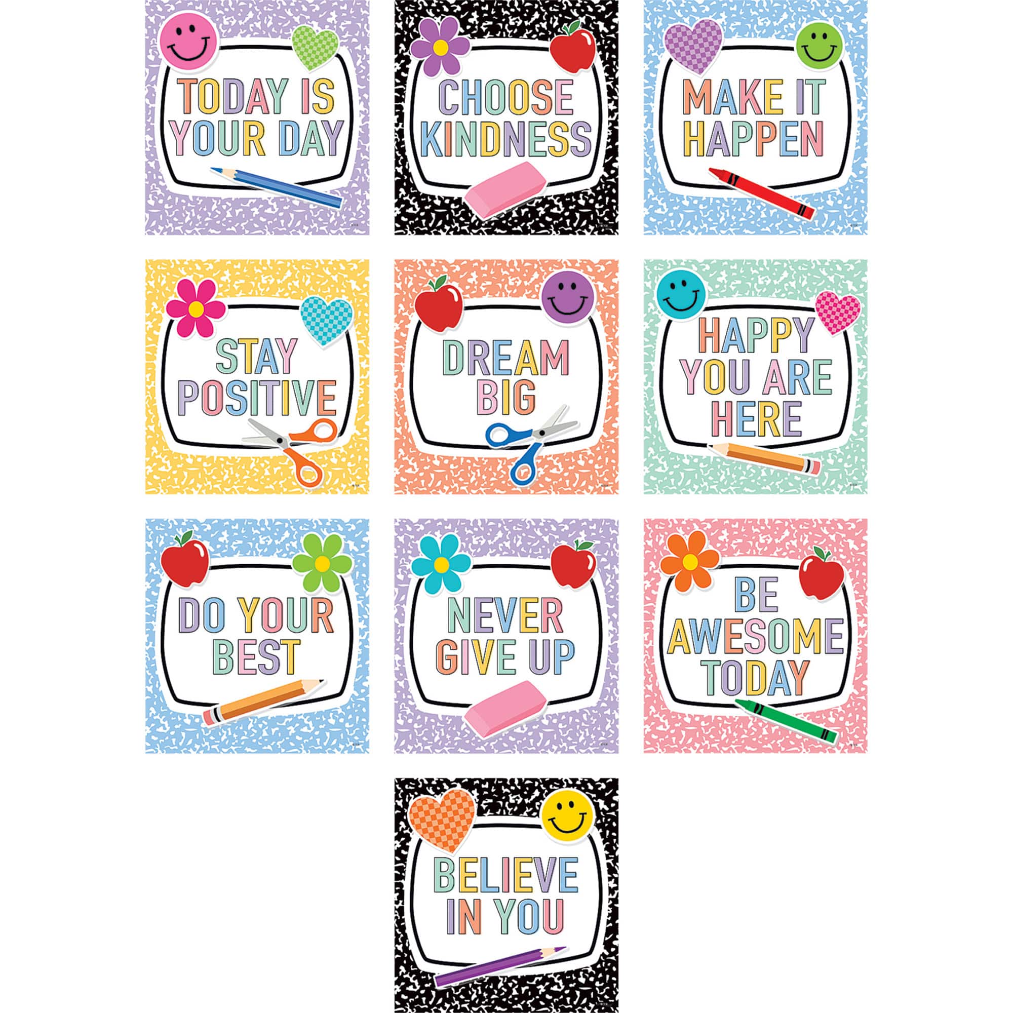 Teacher Created Resources® Cool for School Positive Sayings Accents, 3 Packs of 30